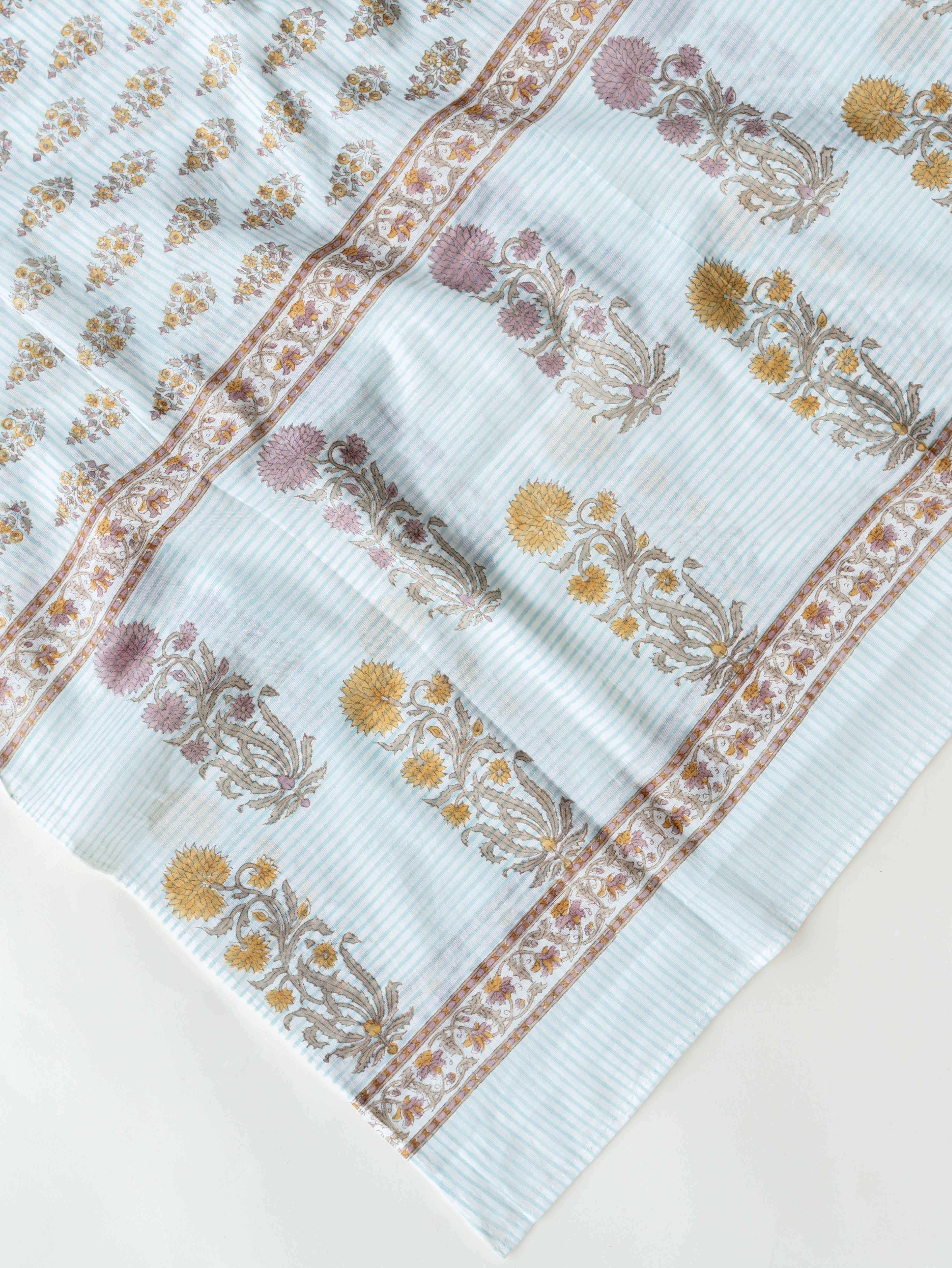 Amruta Cotton Block Printed Unstitched Suit Set - 3 Piece