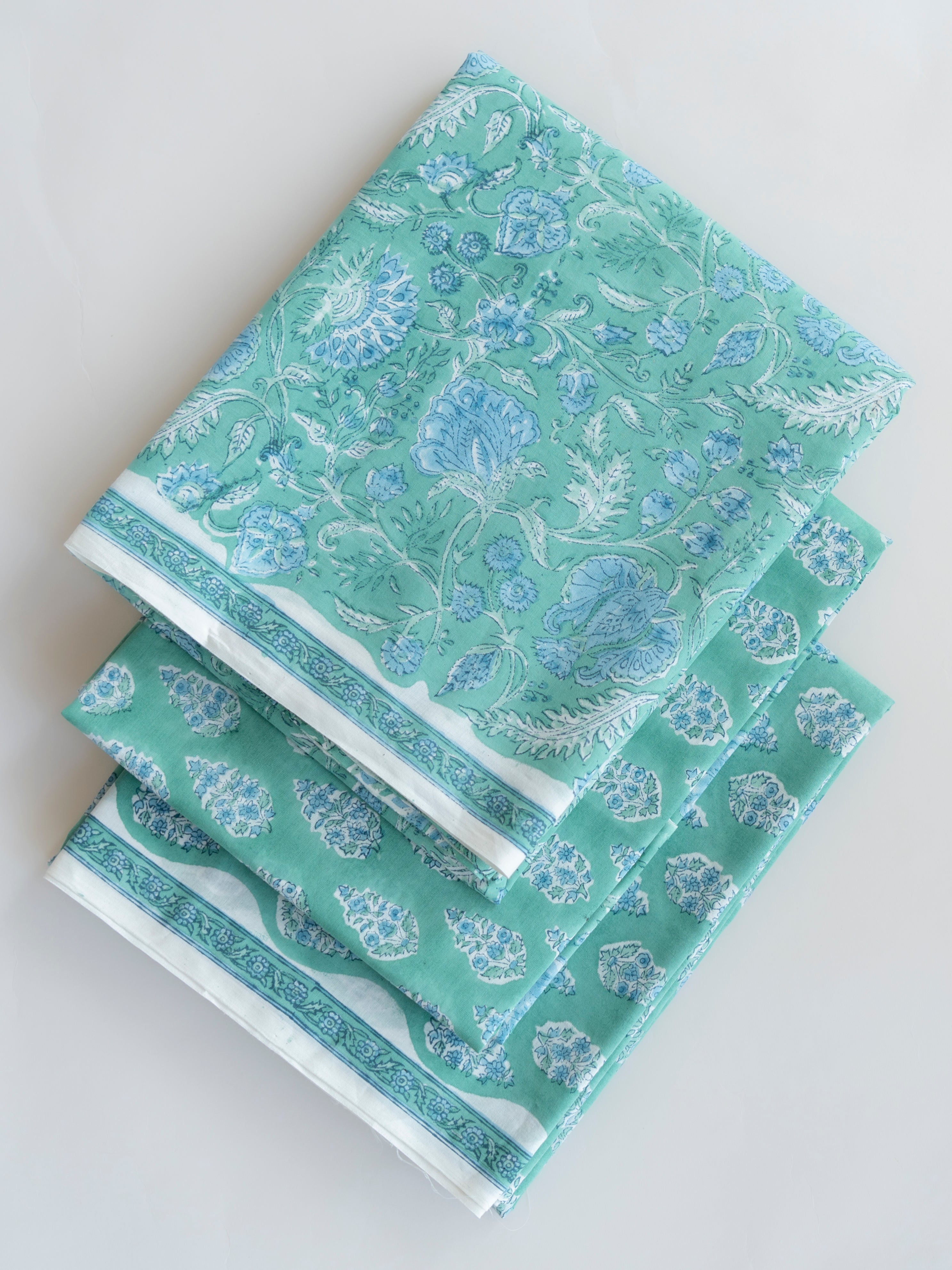 Cotton Block Printed Unstitched Suit Set - 3 Piece