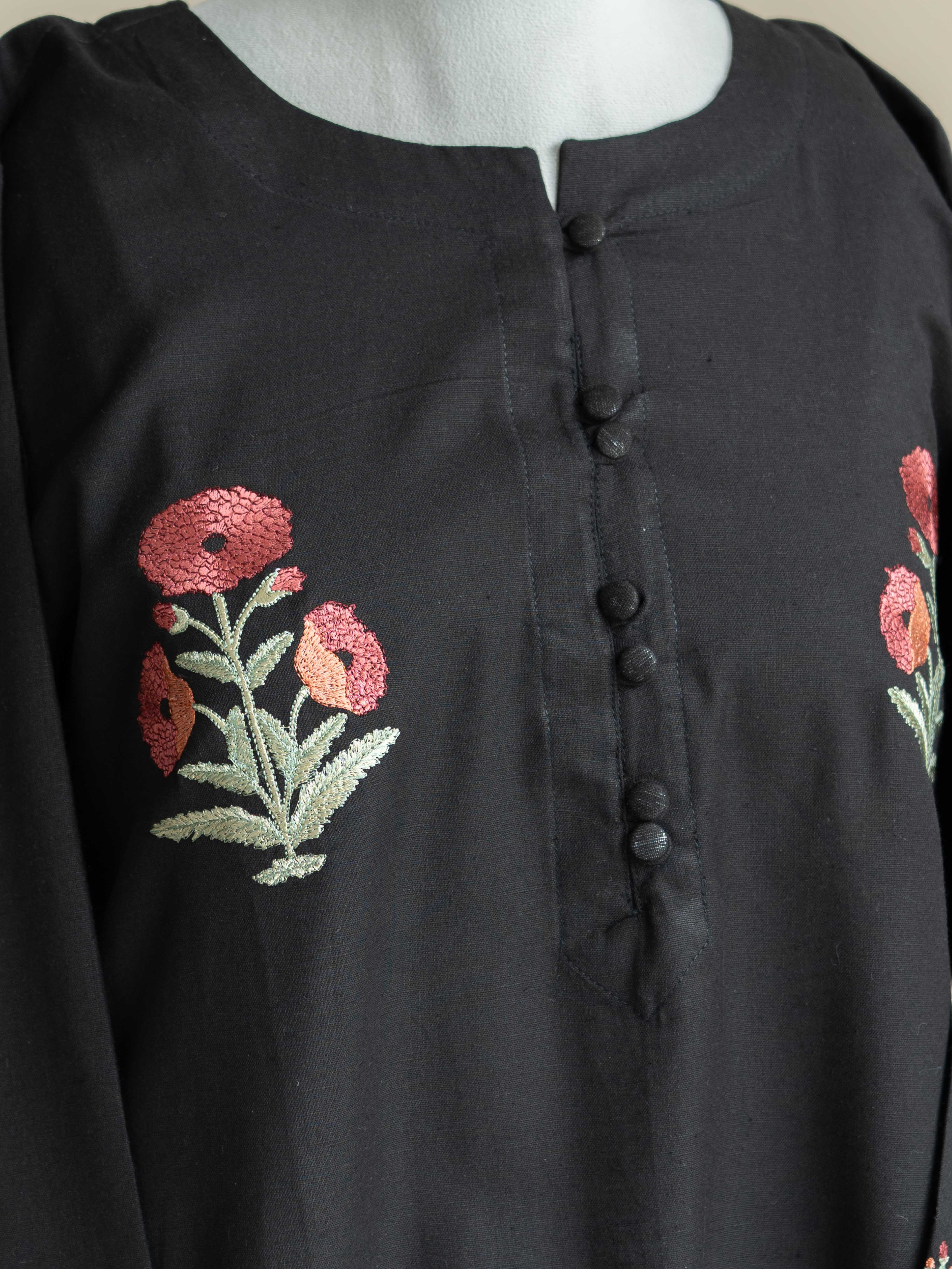 Wamika Cotton Embroidered Straight Kurta