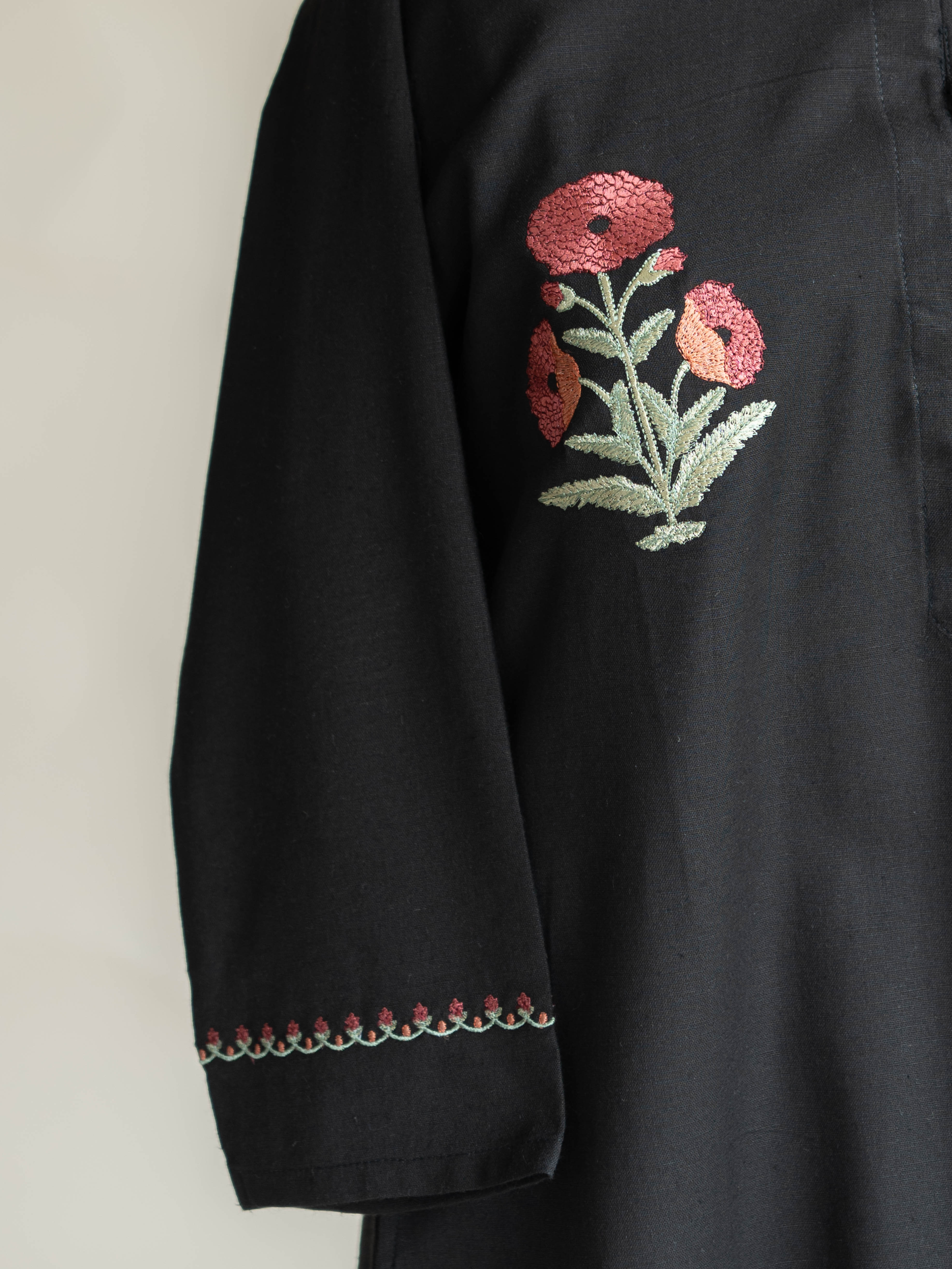 Wamika Cotton Embroidered Straight Kurta