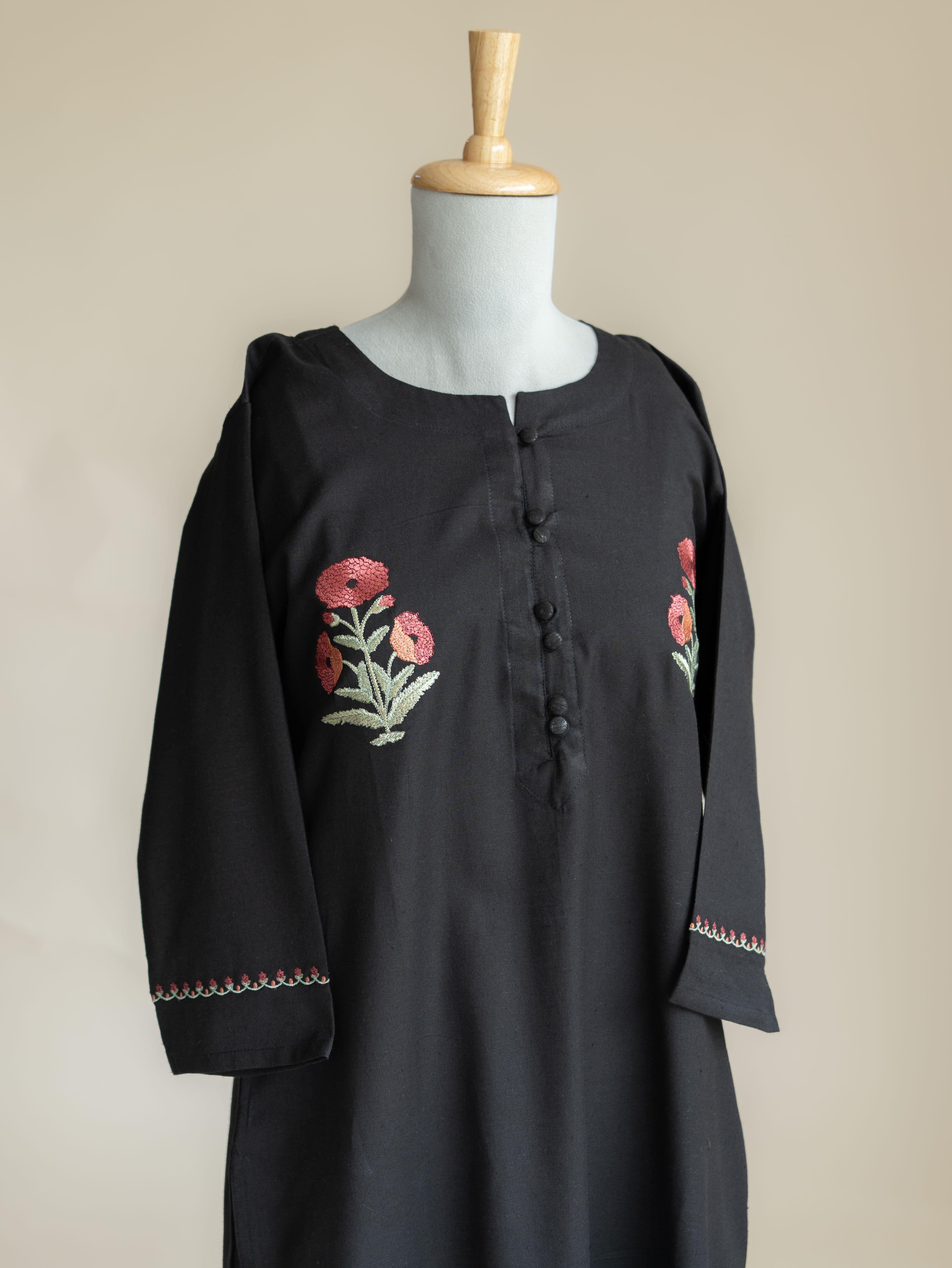 Wamika Cotton Embroidered Straight Kurta