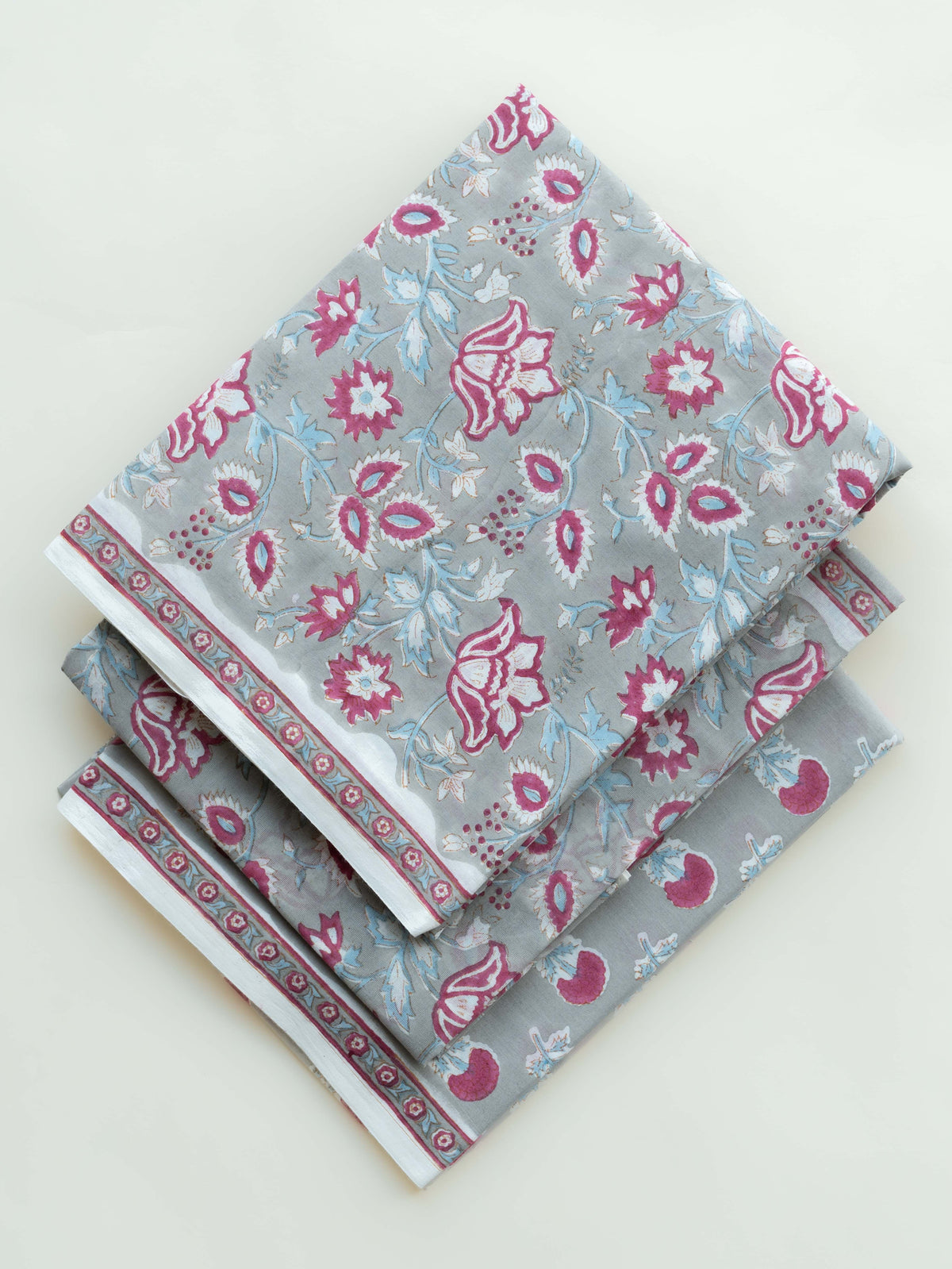 Amira Cotton Block Printed Unstitched Suit Set - 3 Piece