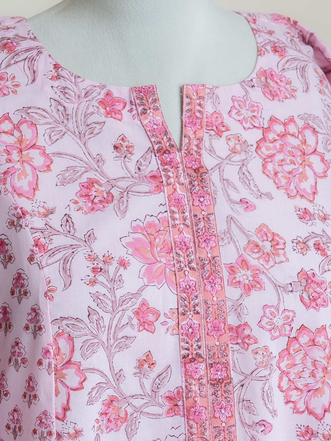 Rafa Cotton Block Printed A-Line Suit Set