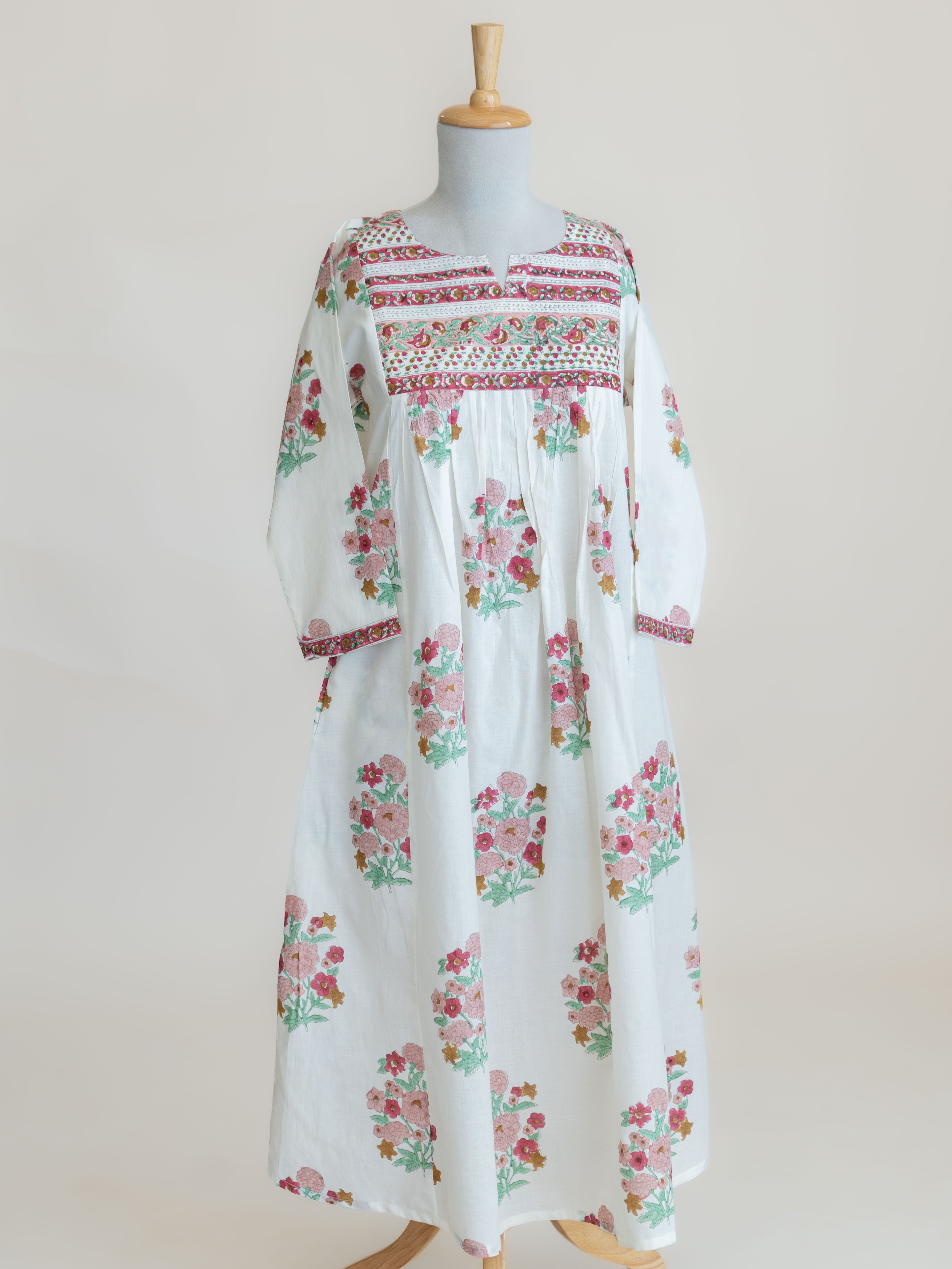 Hitha Cotton Block Printed A-Line Suit Set