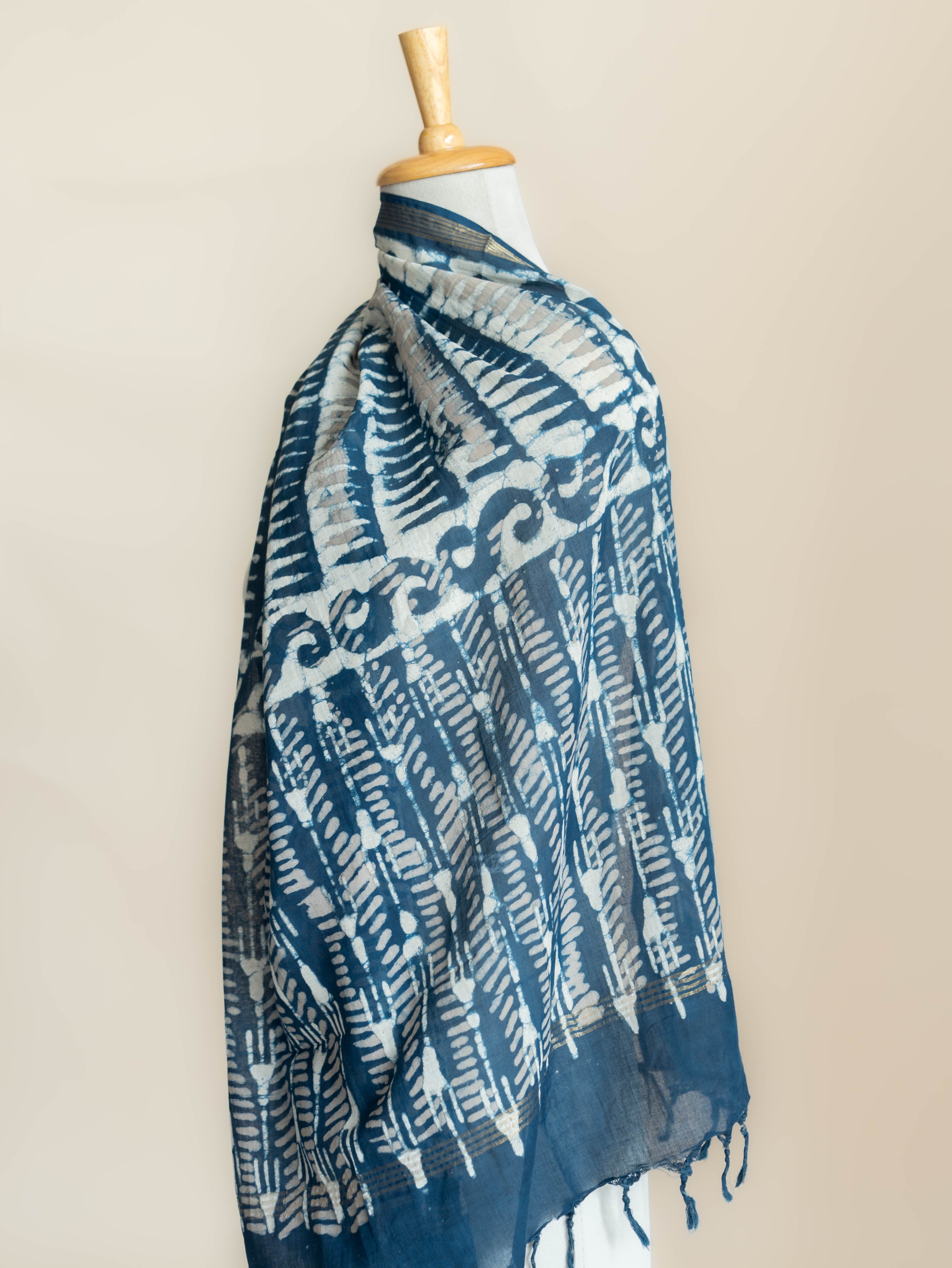 Rena Cotton Block Printed Dupatta