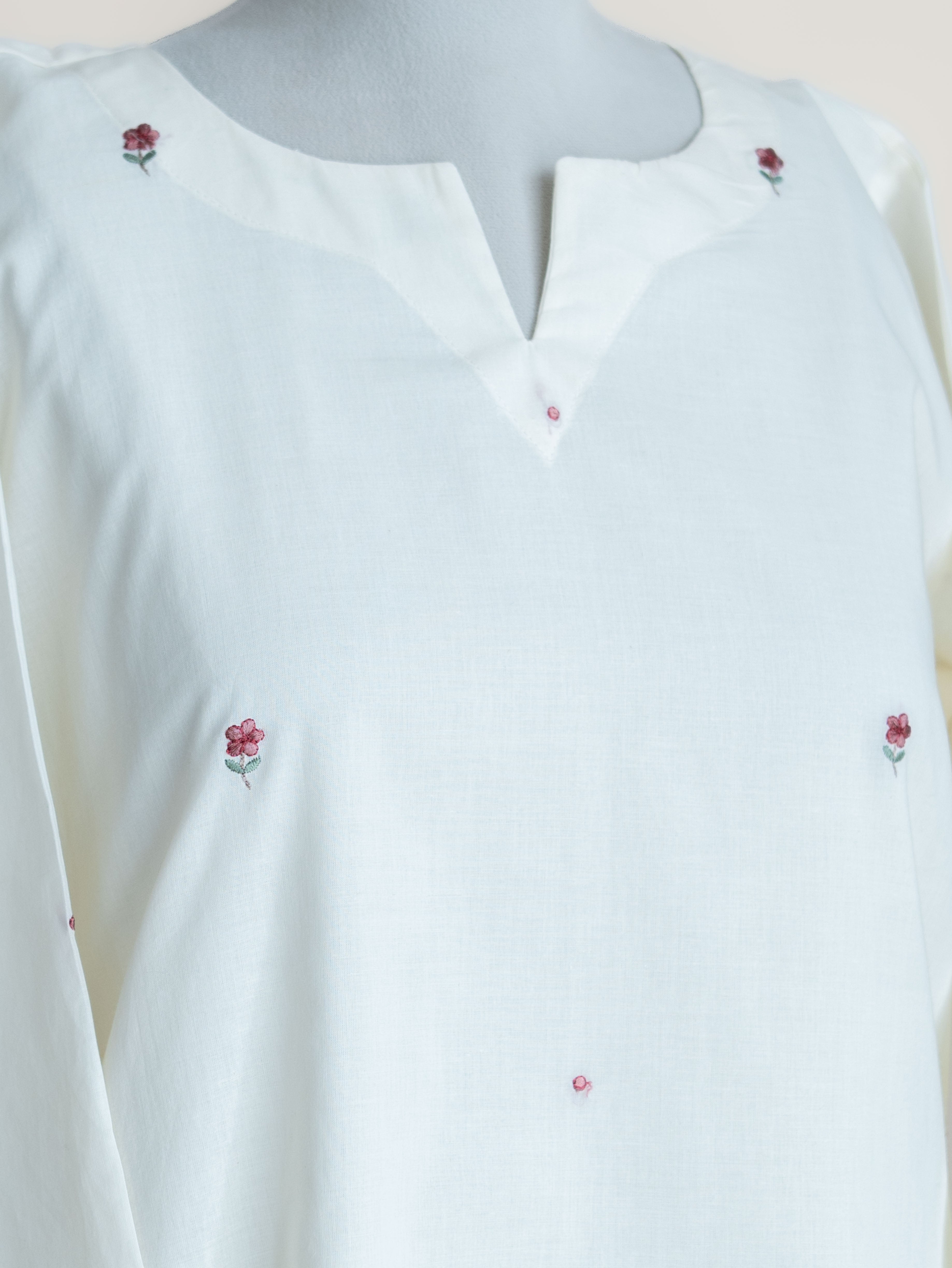 Meghna Cotton Embroidered Straight Kurta (With Lining)