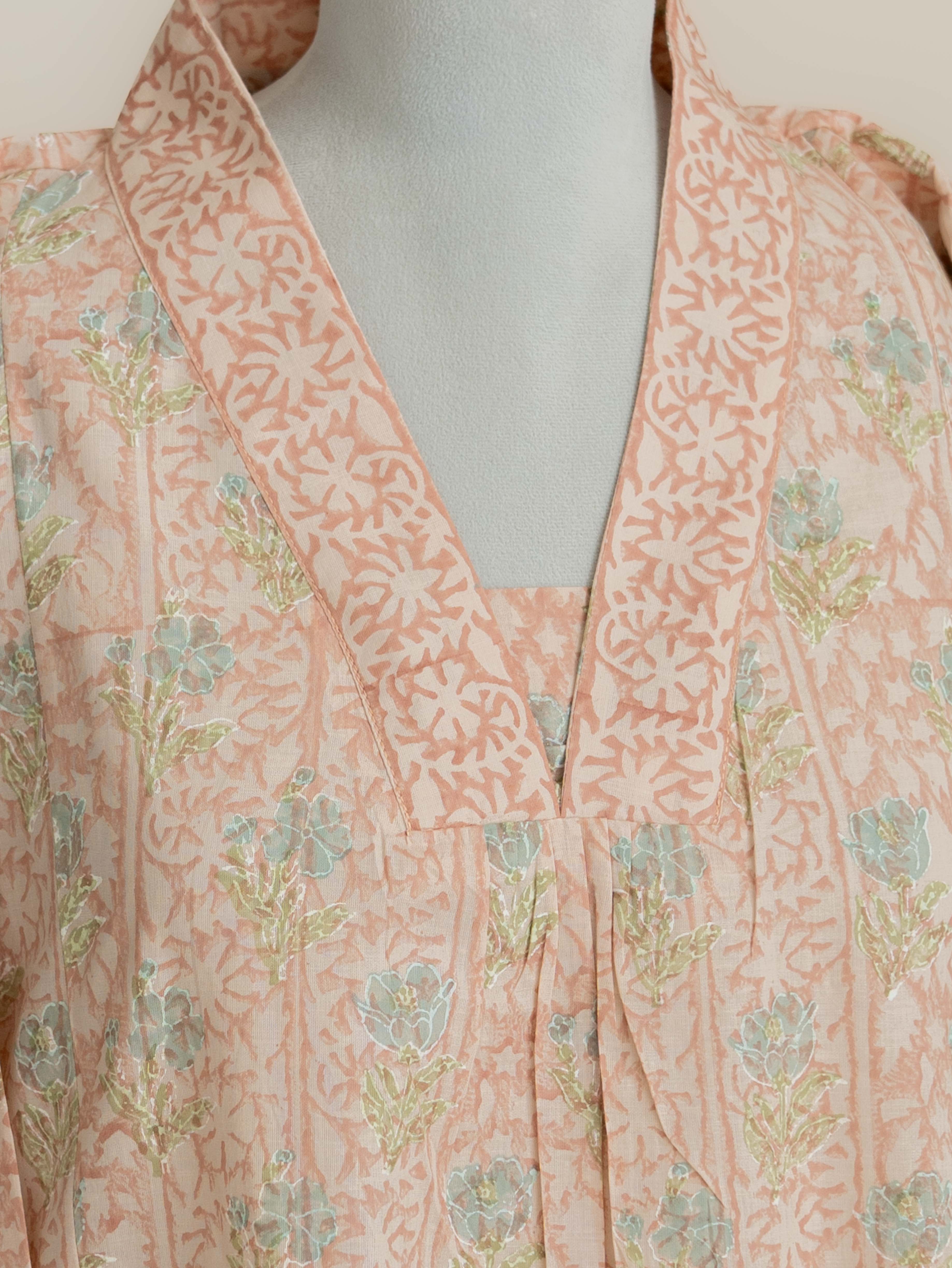 Yutika Cotton Block Printed A-Line Kurta