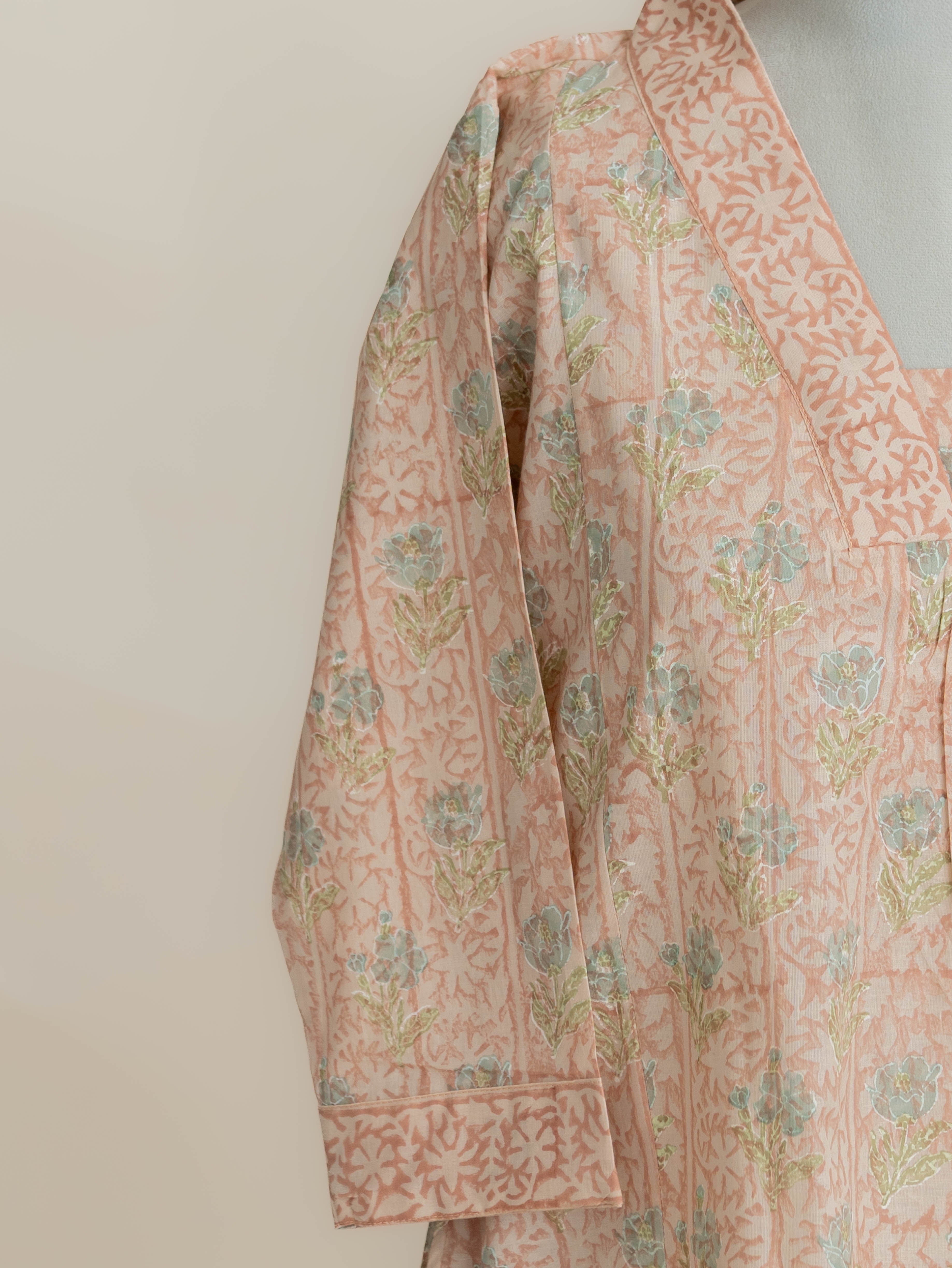 Yutika Cotton Block Printed A-Line Kurta
