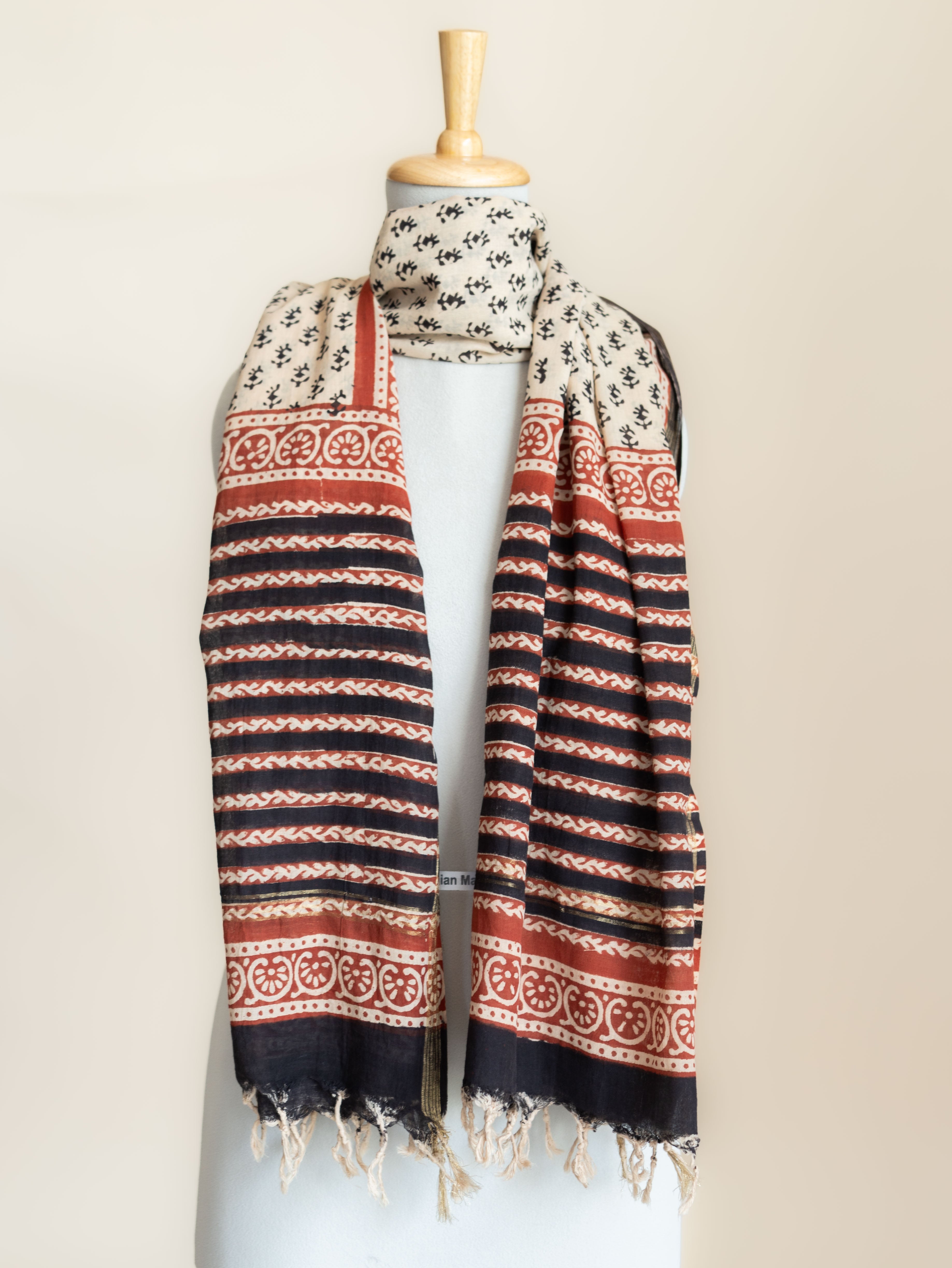 Dhana Cotton Block Printed Dupatta
