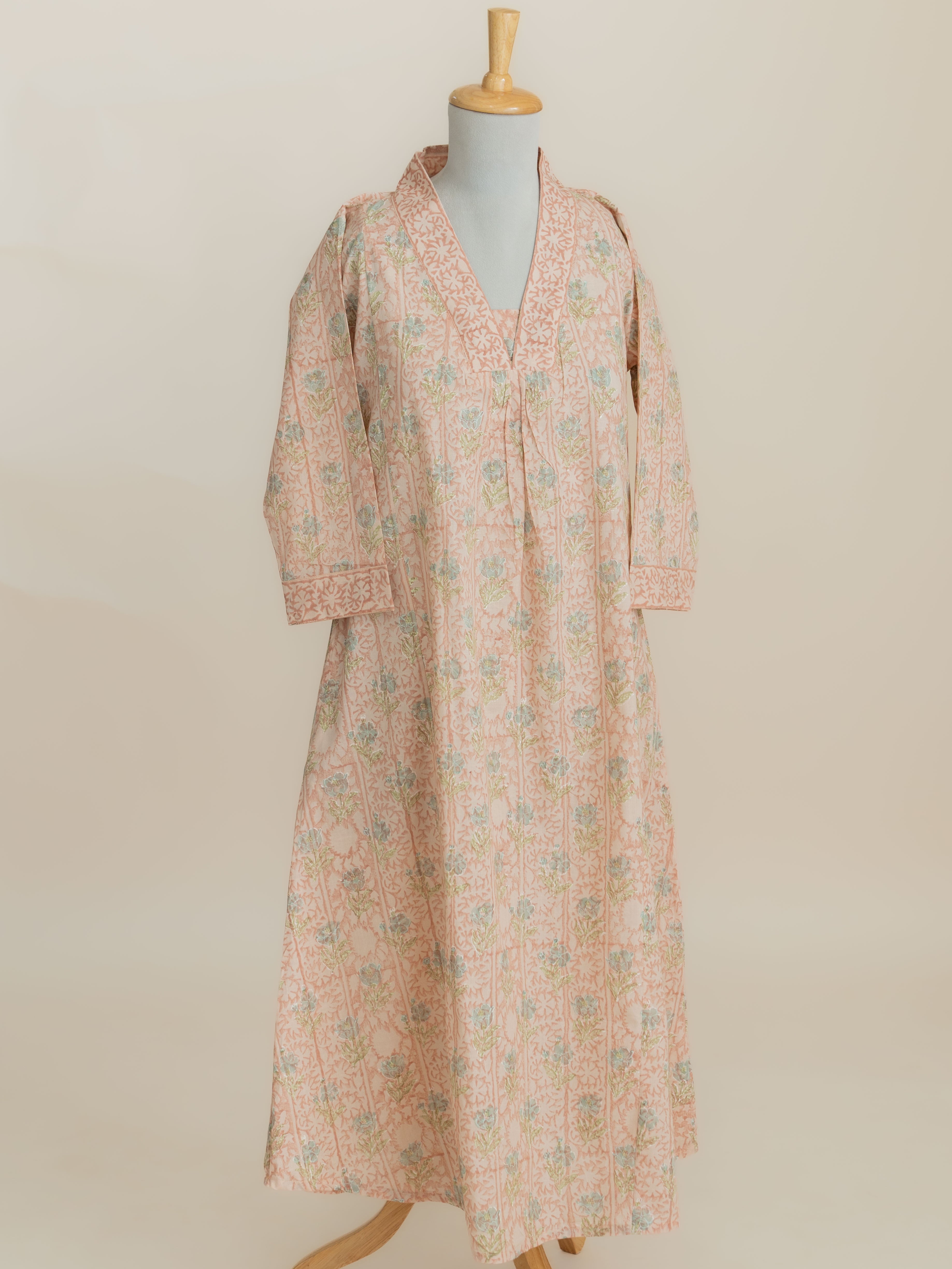 Yutika Cotton Block Printed A-Line Kurta