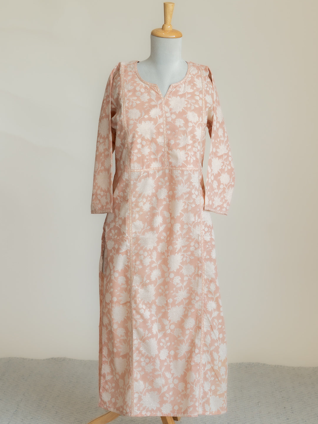 Iraya Cotton Block Printed Straight Kurta