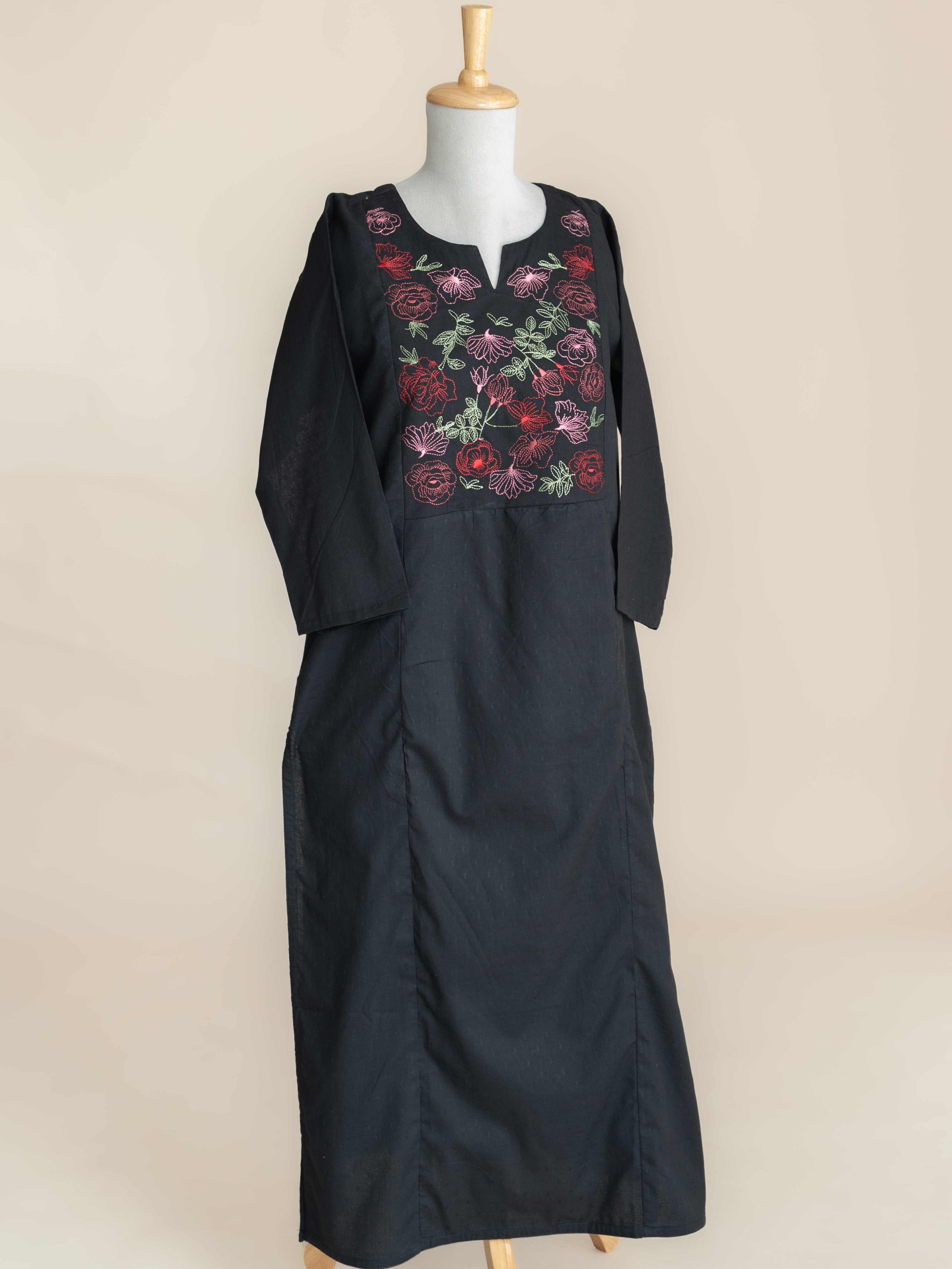 Jenifer Cotton Dobby Embroidered Straight Kurta