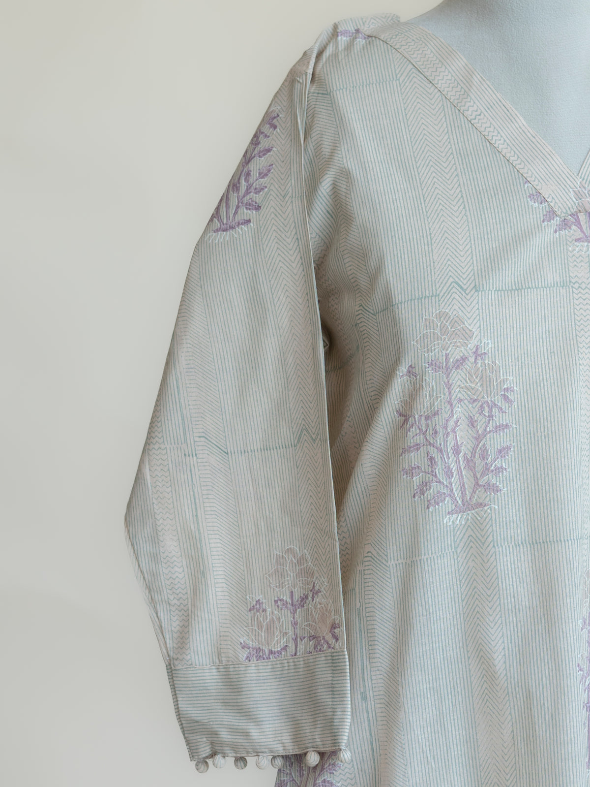 Avema Cotton Block Printed A-Line Kurta