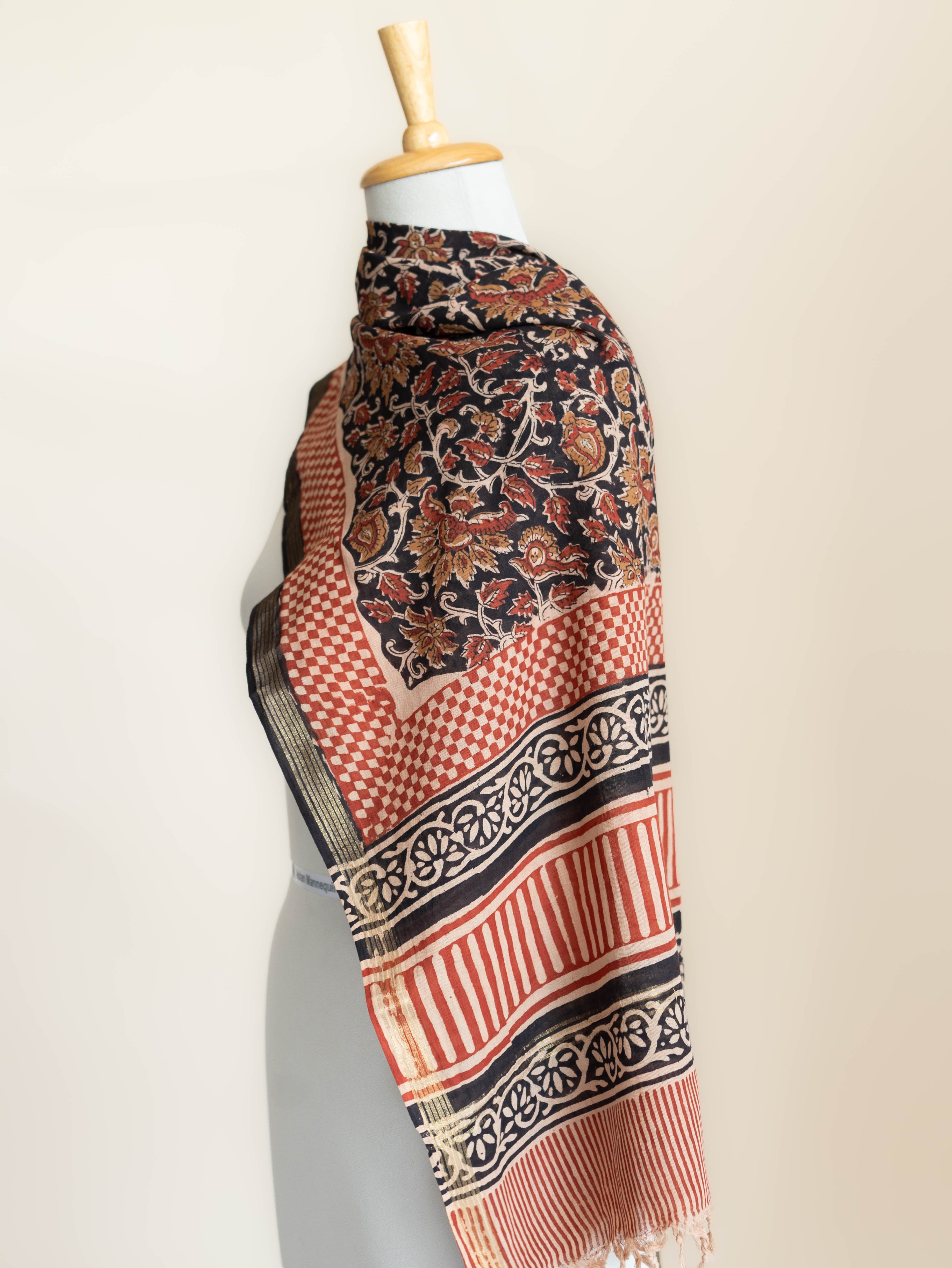 Liya Cotton Block Printed Dupatta