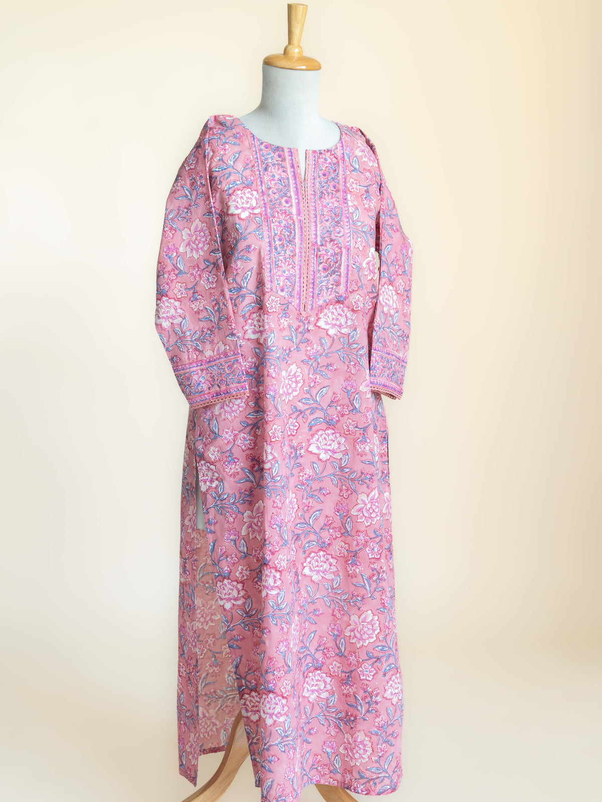 Avenika Cotton Block Printed Straight Suit Set