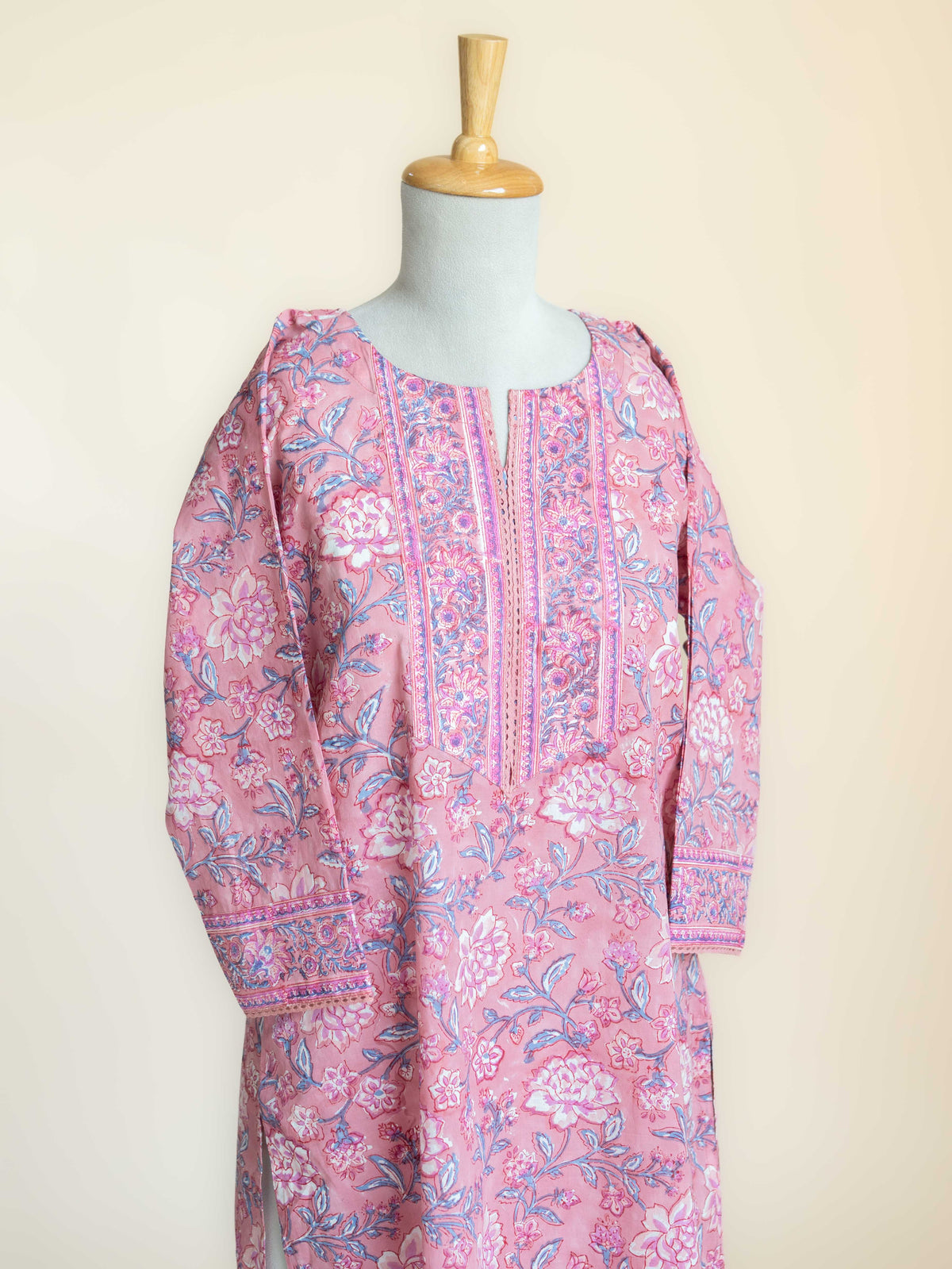 Avenika Cotton Block Printed Straight Suit Set