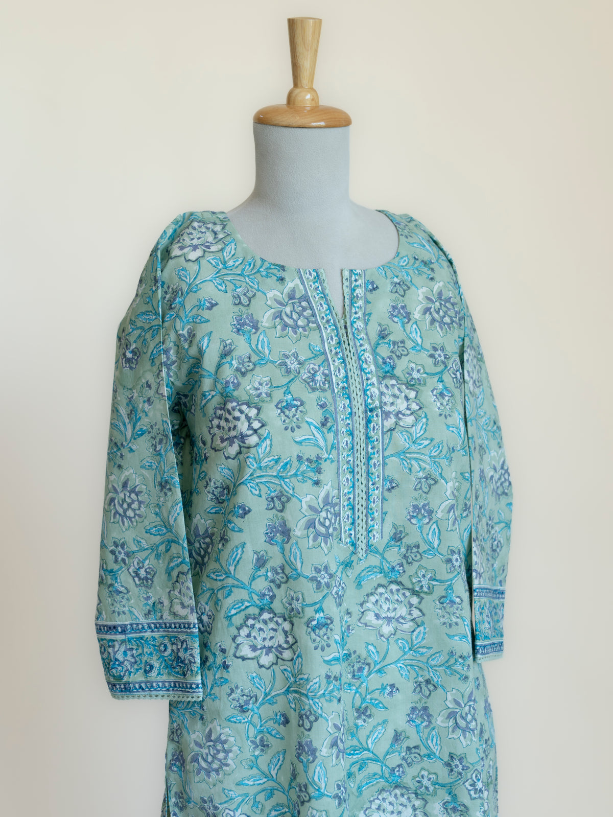 Marwa Cotton Block Printed Straight Suit Set