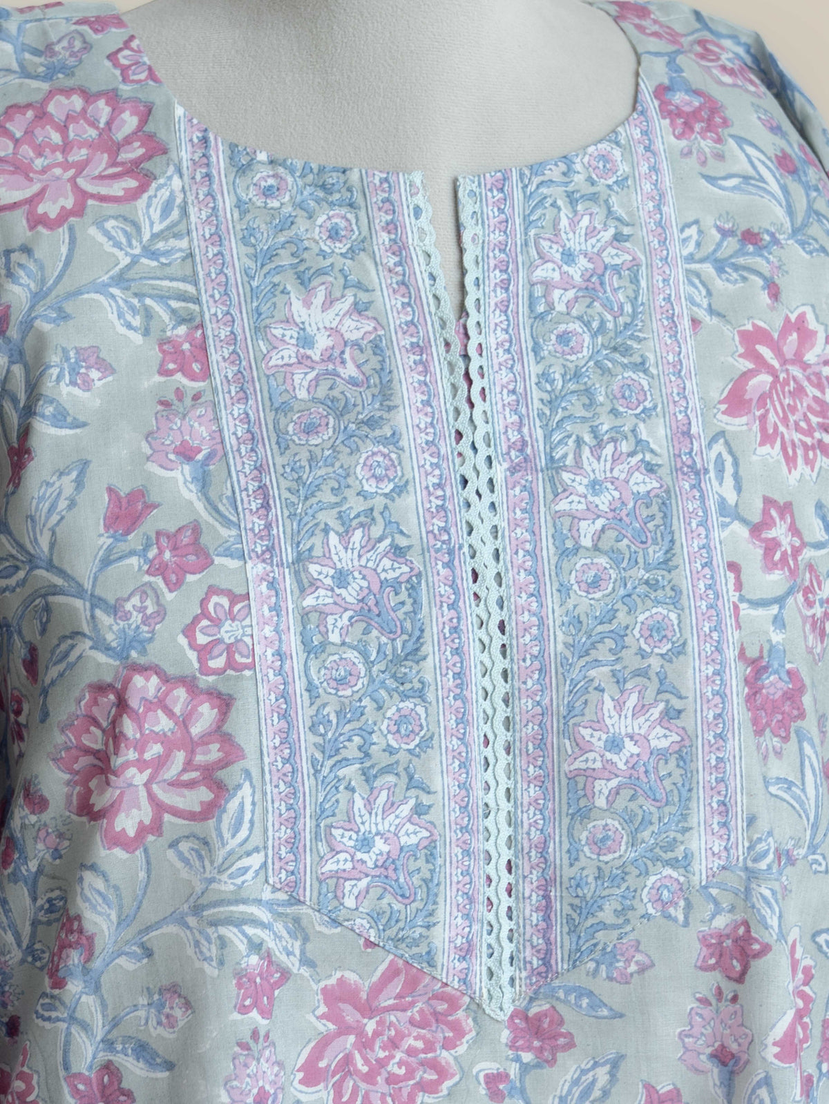 Manvi Cotton Block Printed Straight Suit Set