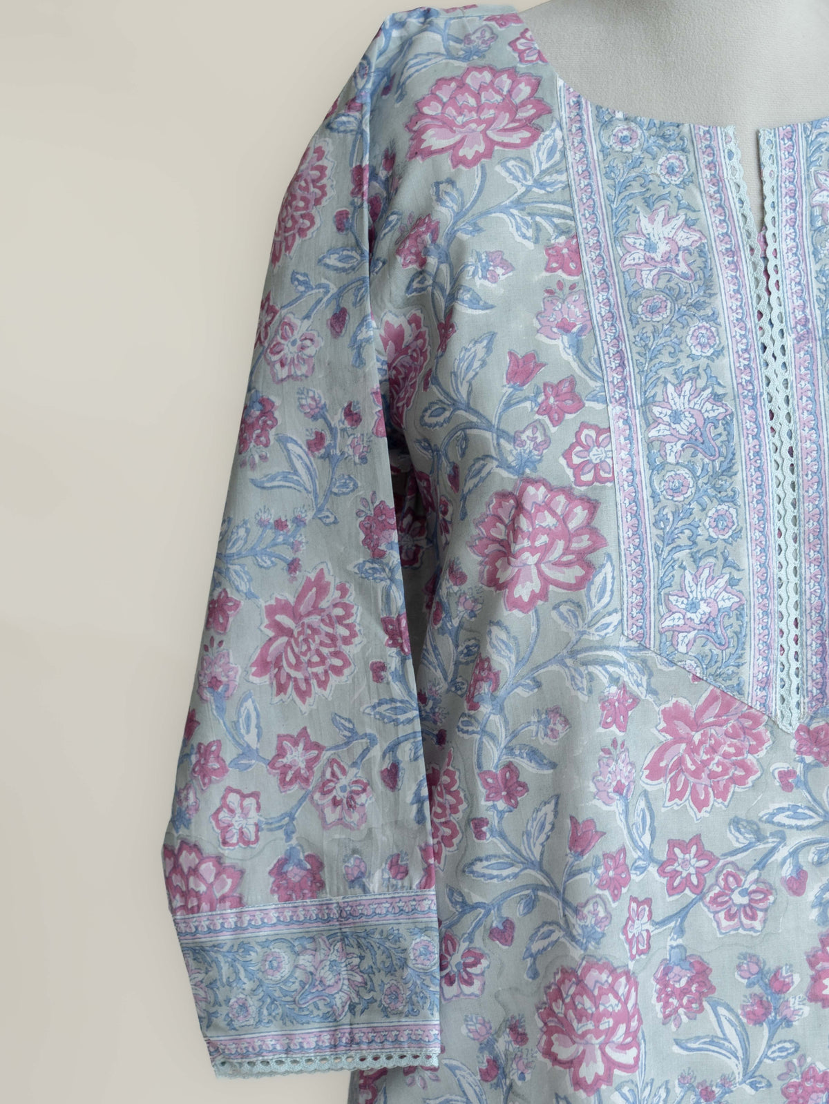 Manvi Cotton Block Printed Straight Suit Set