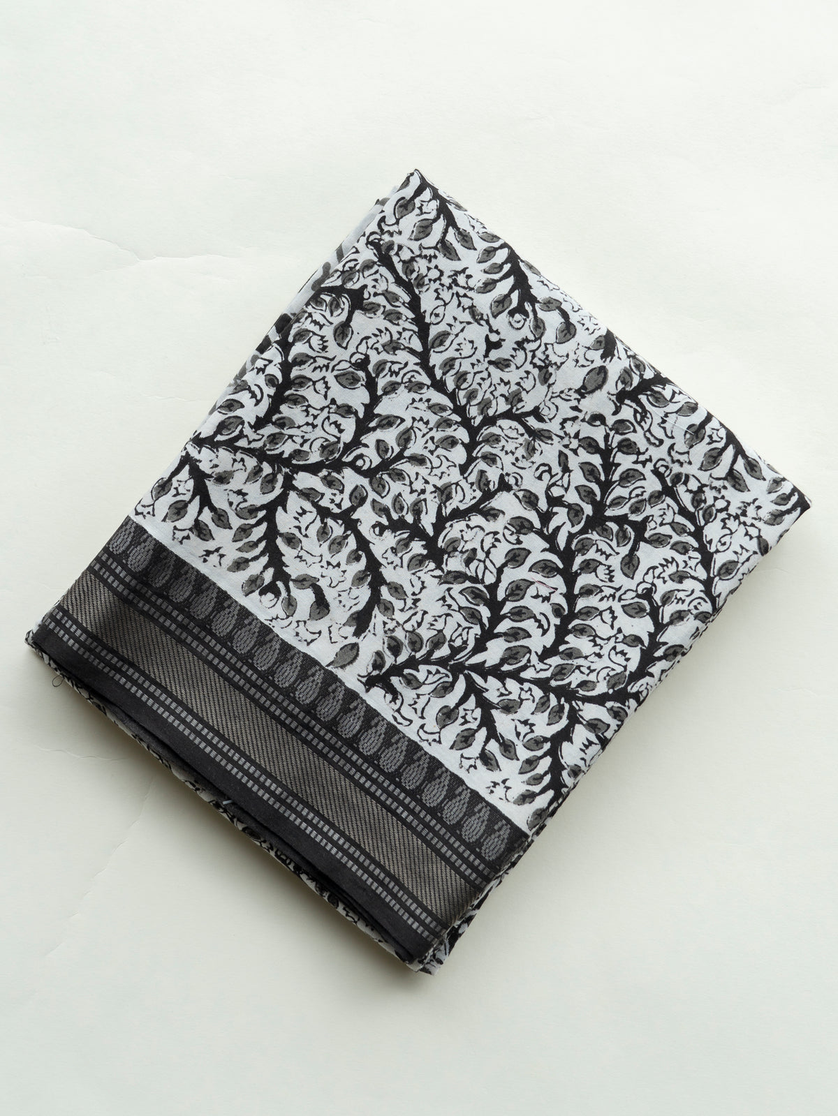 Ziyana Cotton Block Printed Unstitched Suit Set - 3 Piece