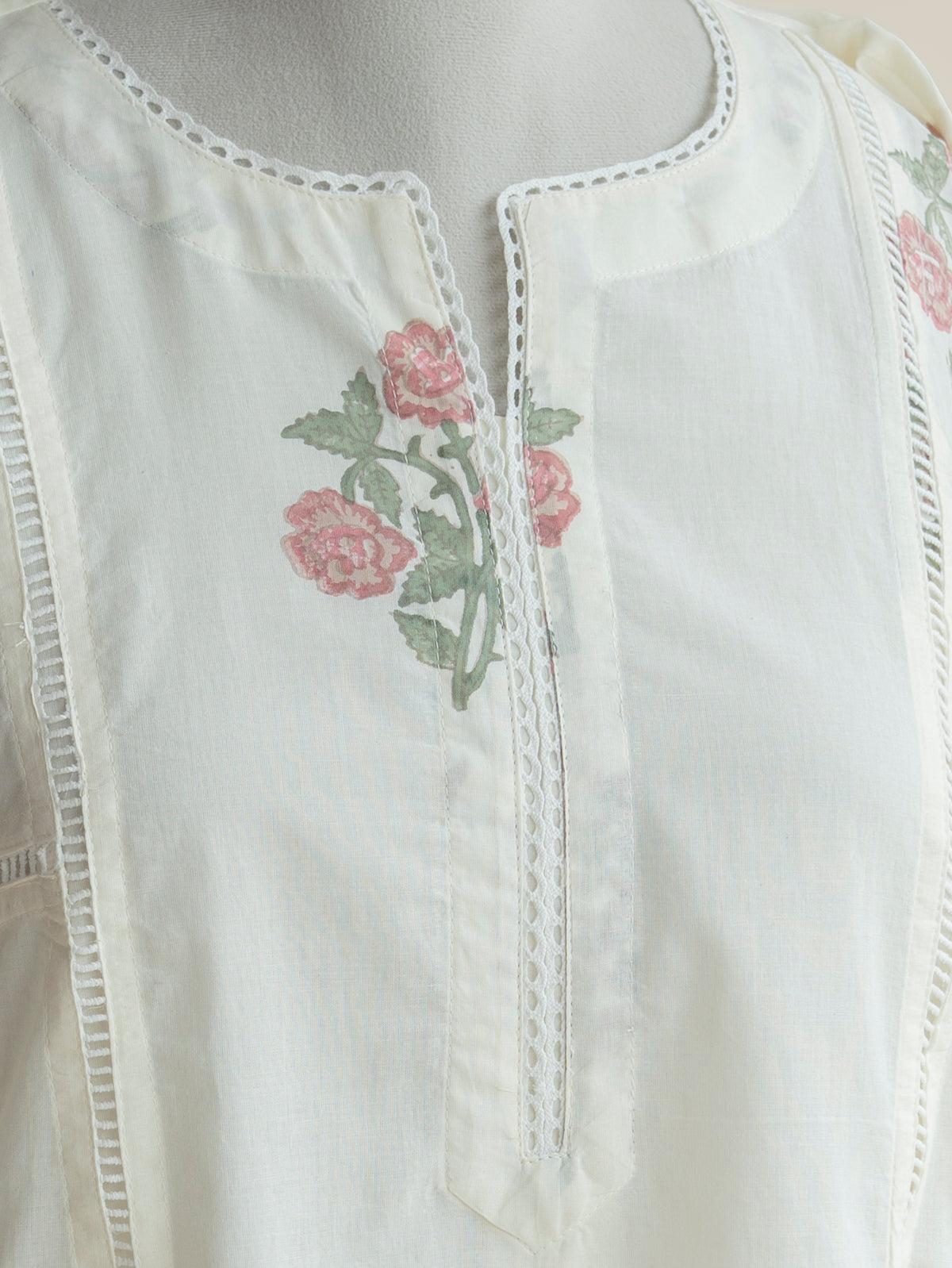 Simrat Cotton Block Printed A-Line Kurta