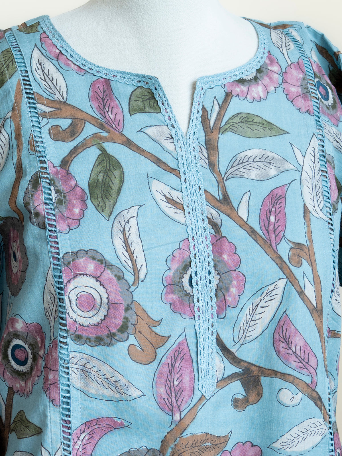 Aranya Cotton Block Printed Straight Kurta