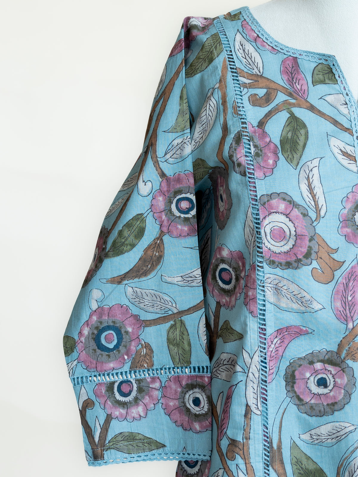 Aranya Cotton Block Printed Straight Kurta