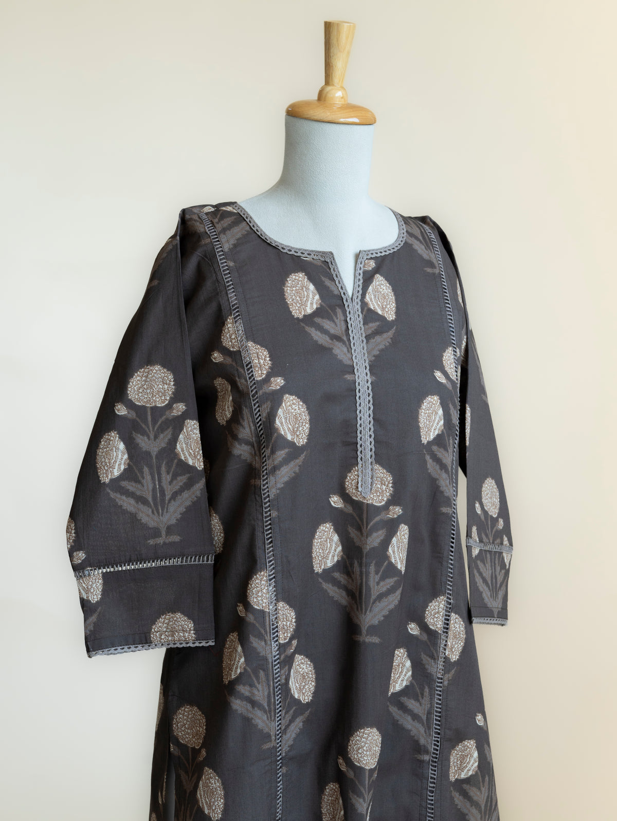 Jakriti Cotton Block Printed Straight Kurta