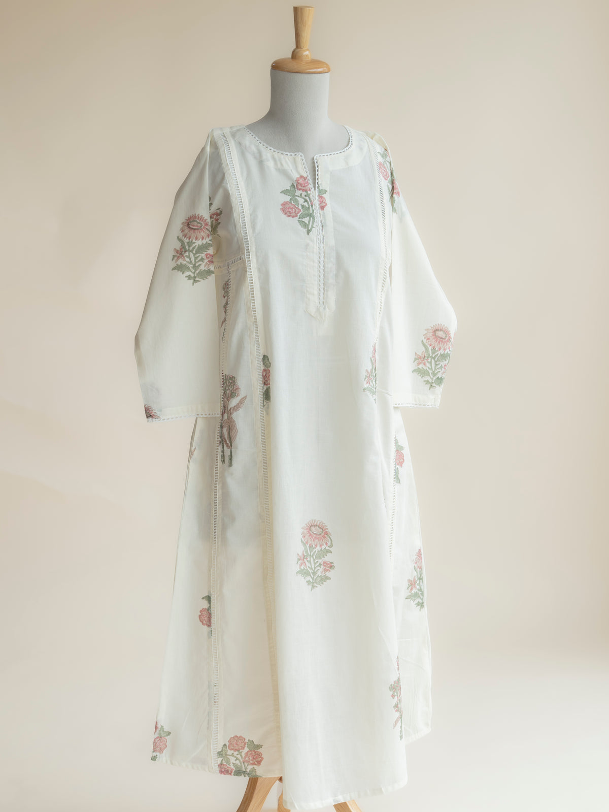 Simrat Cotton Block Printed A-Line Kurta