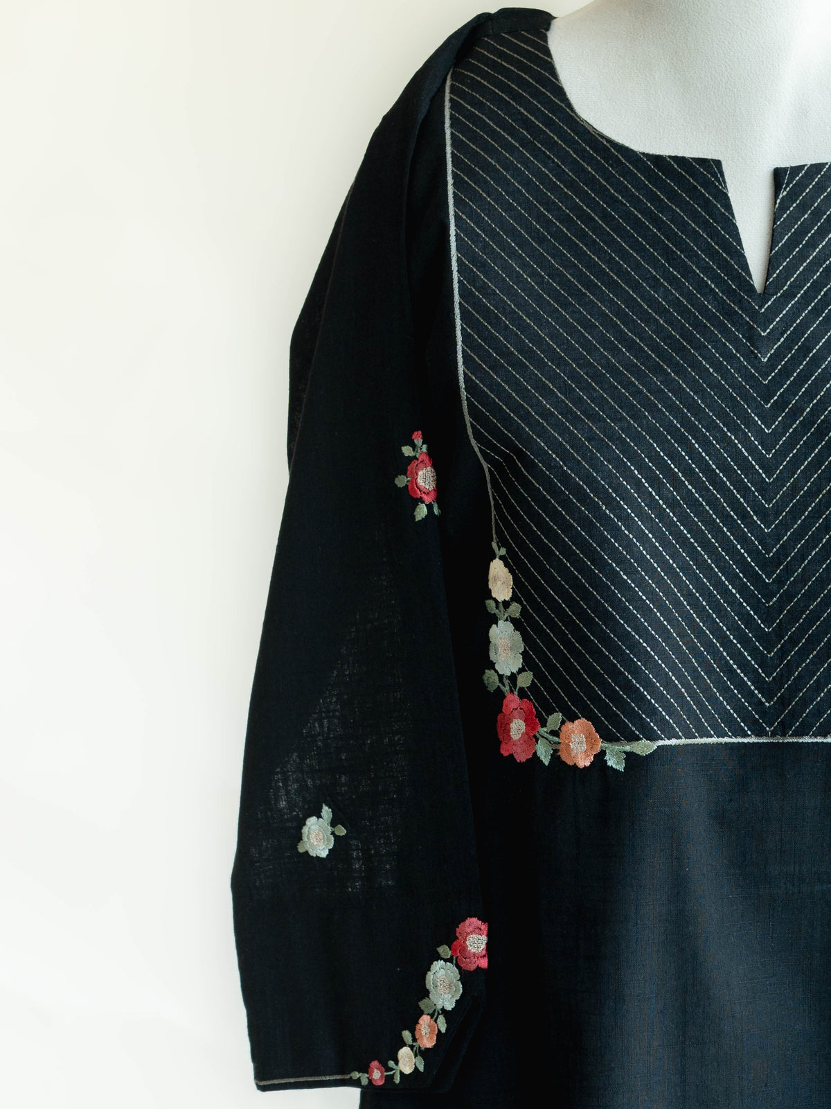 Mishara Cotton Embroidered A-Line Kurta