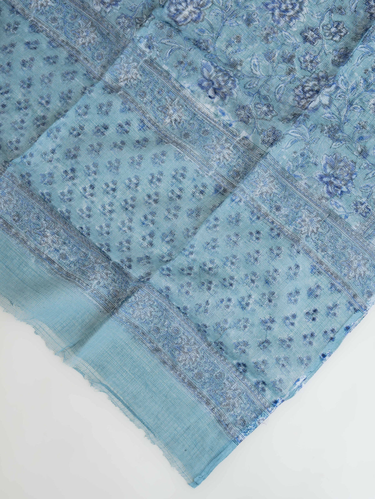 Leesha Cotton Block Printed Unstitched Suit Set - 3 Piece