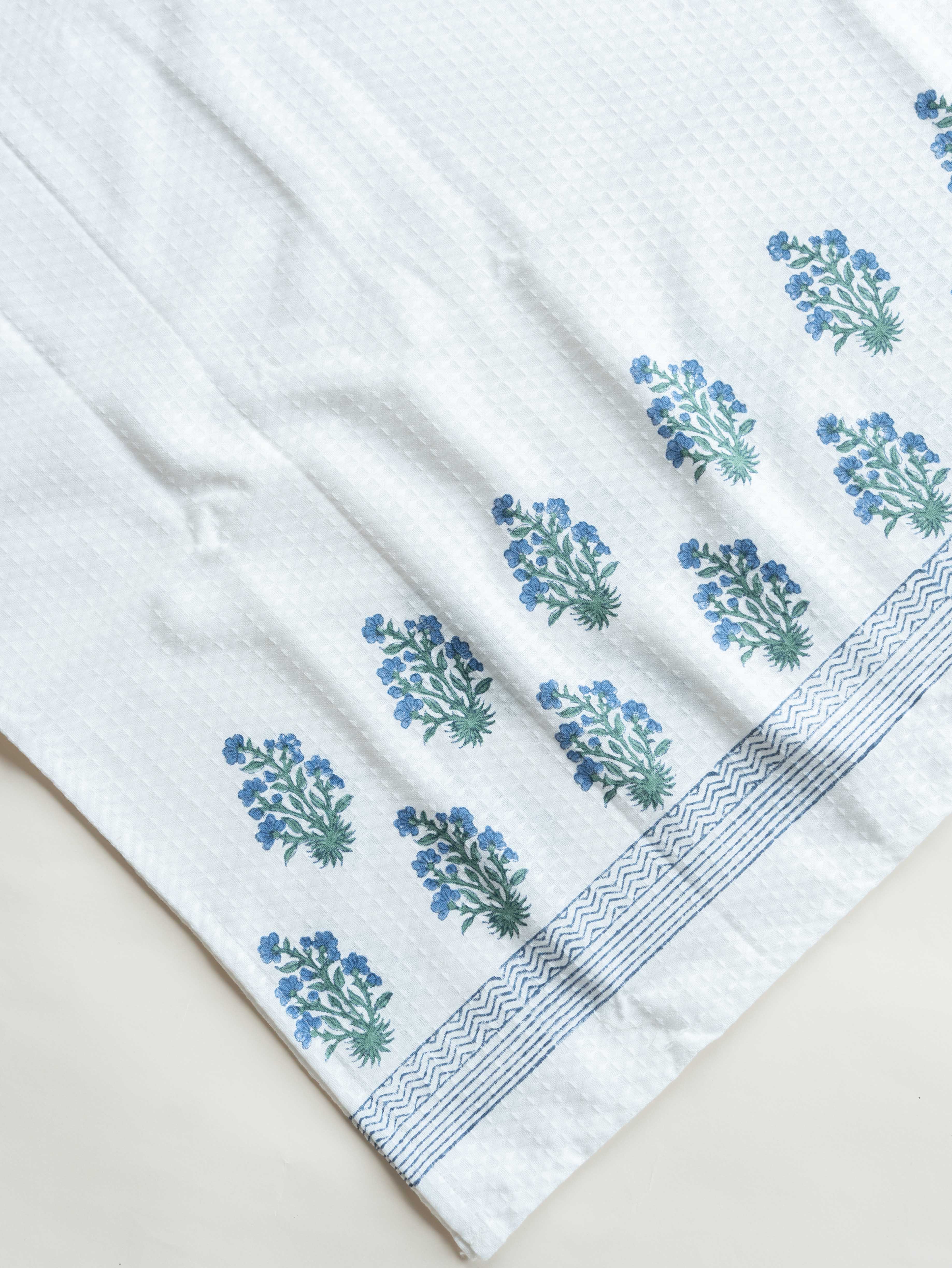 Mansi Cotton Block Printed Honeycomb Bath Towel