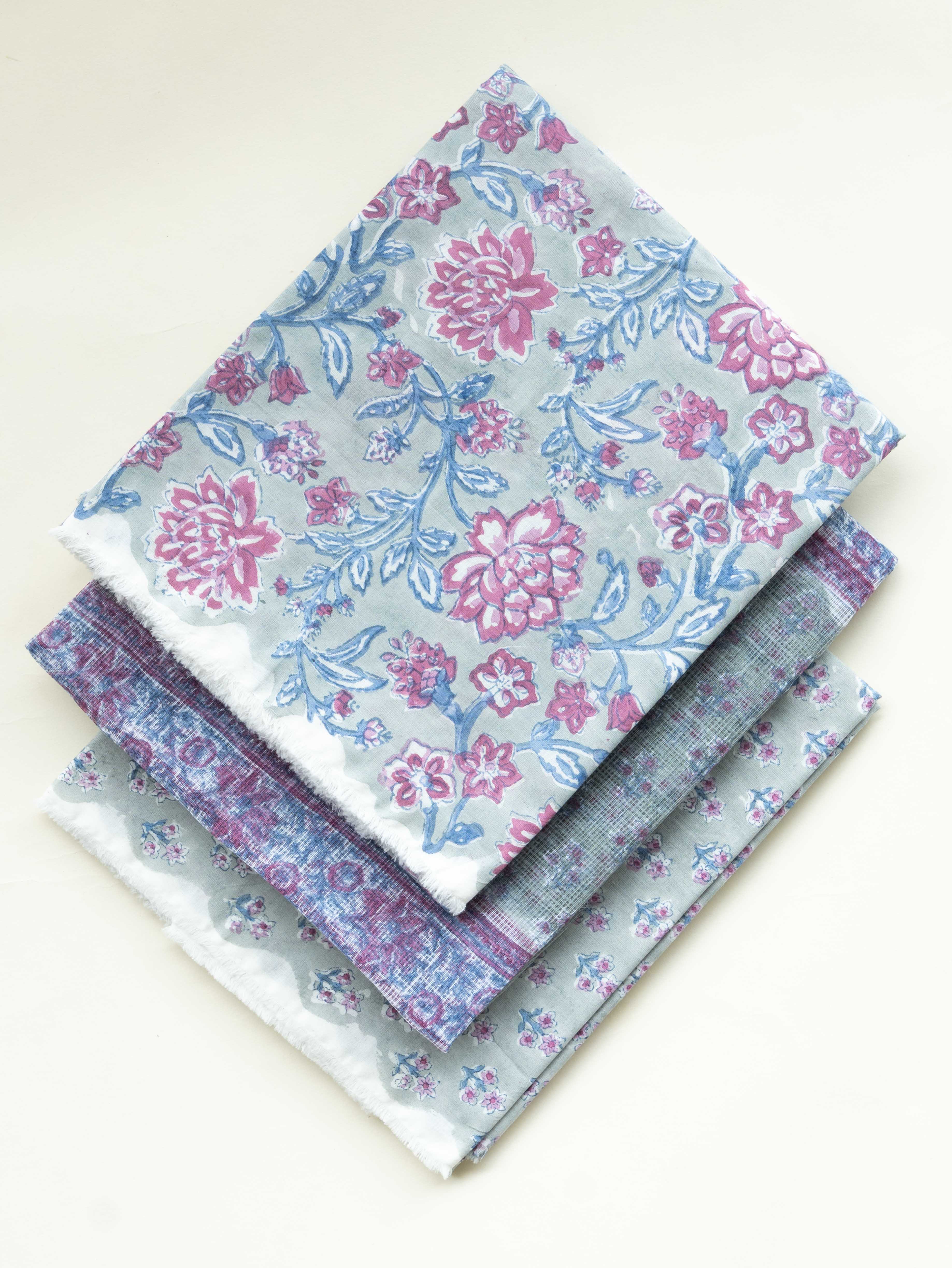 Zana Cotton Block Printed Unstitched Suit Set - 3 Piece