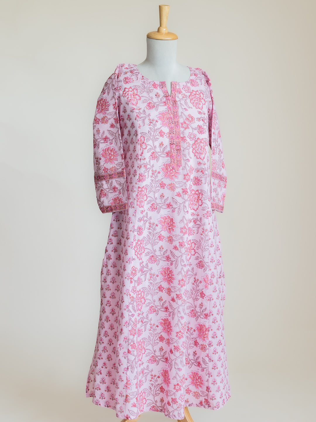 Rafa Cotton Block Printed A-Line Suit Set