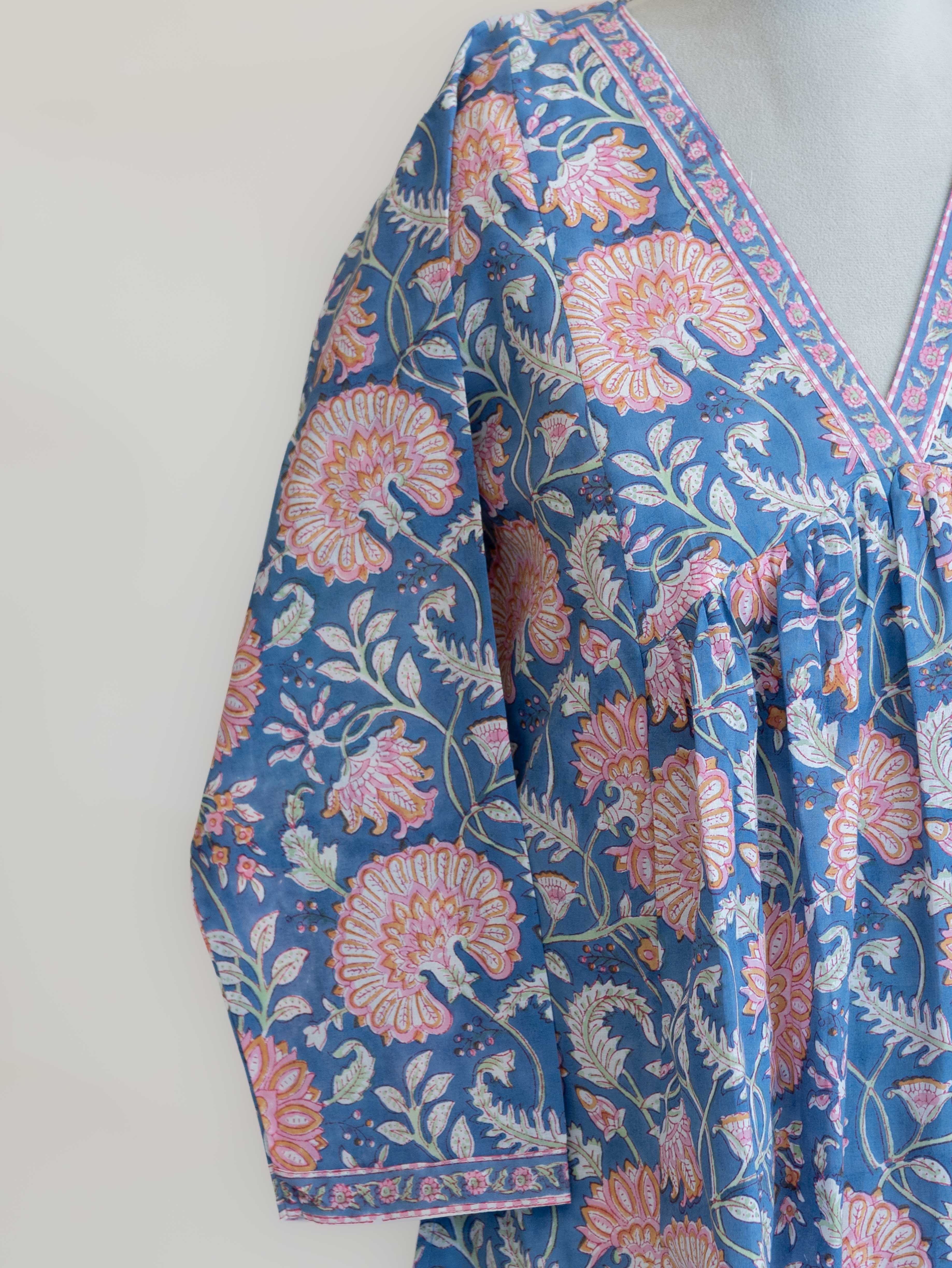 Jivisha Cotton Block Printed A-Line Suit Set
