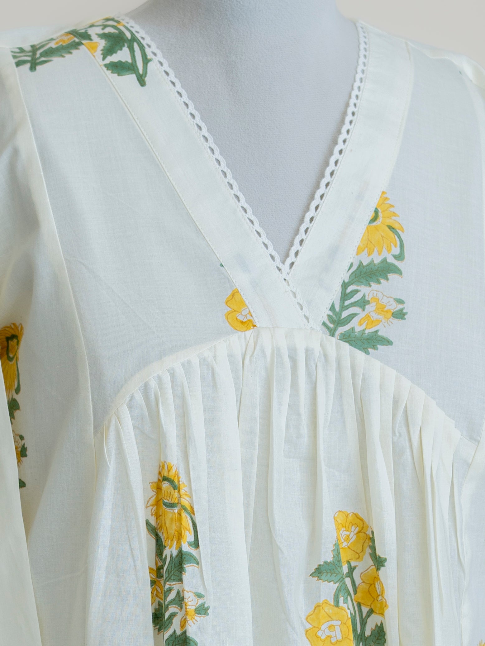 Lisha Cotton Block Printed A-Line Suit Set