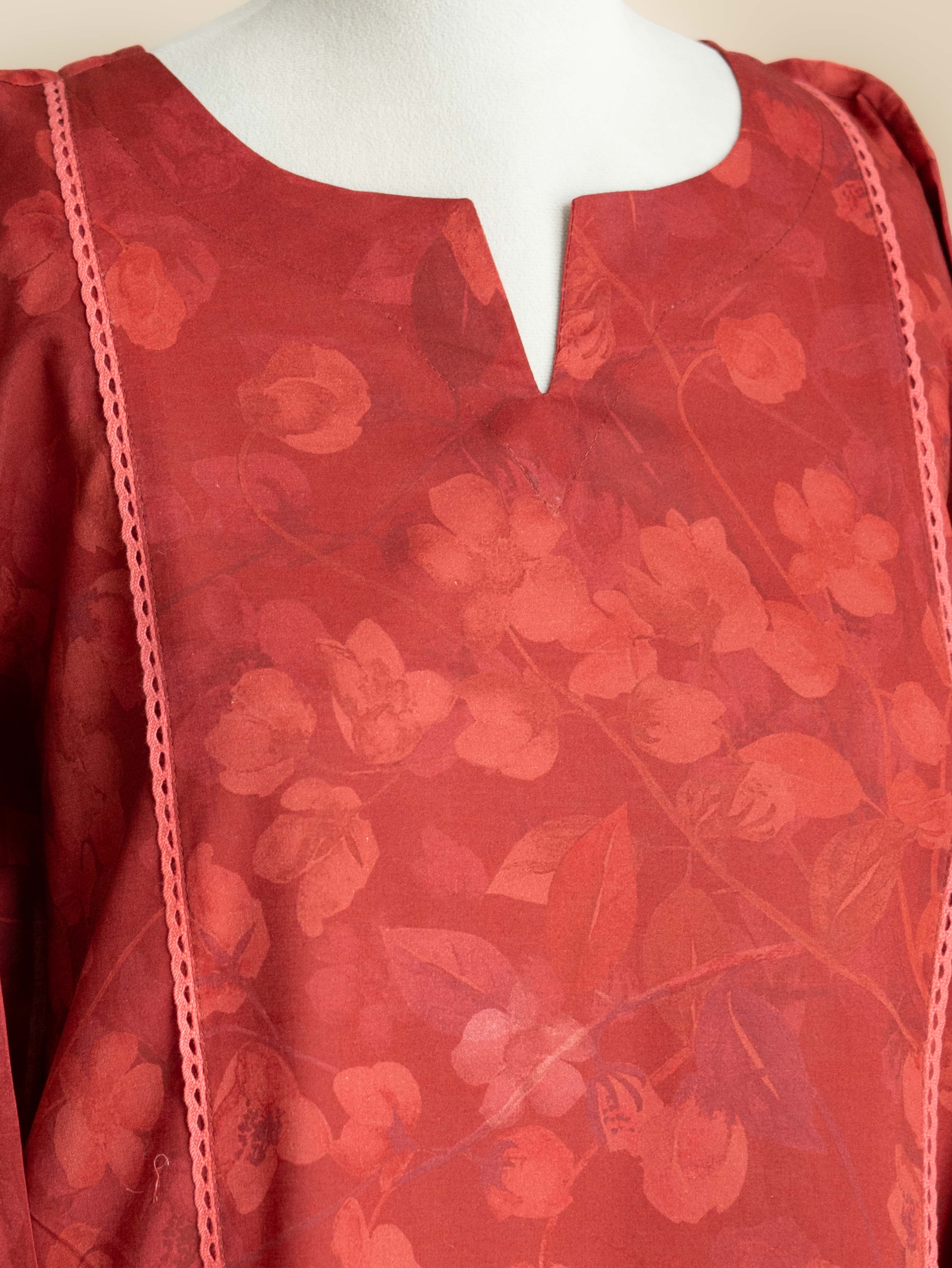 Anshul Cotton Lawn Digital Print Straight Kurta