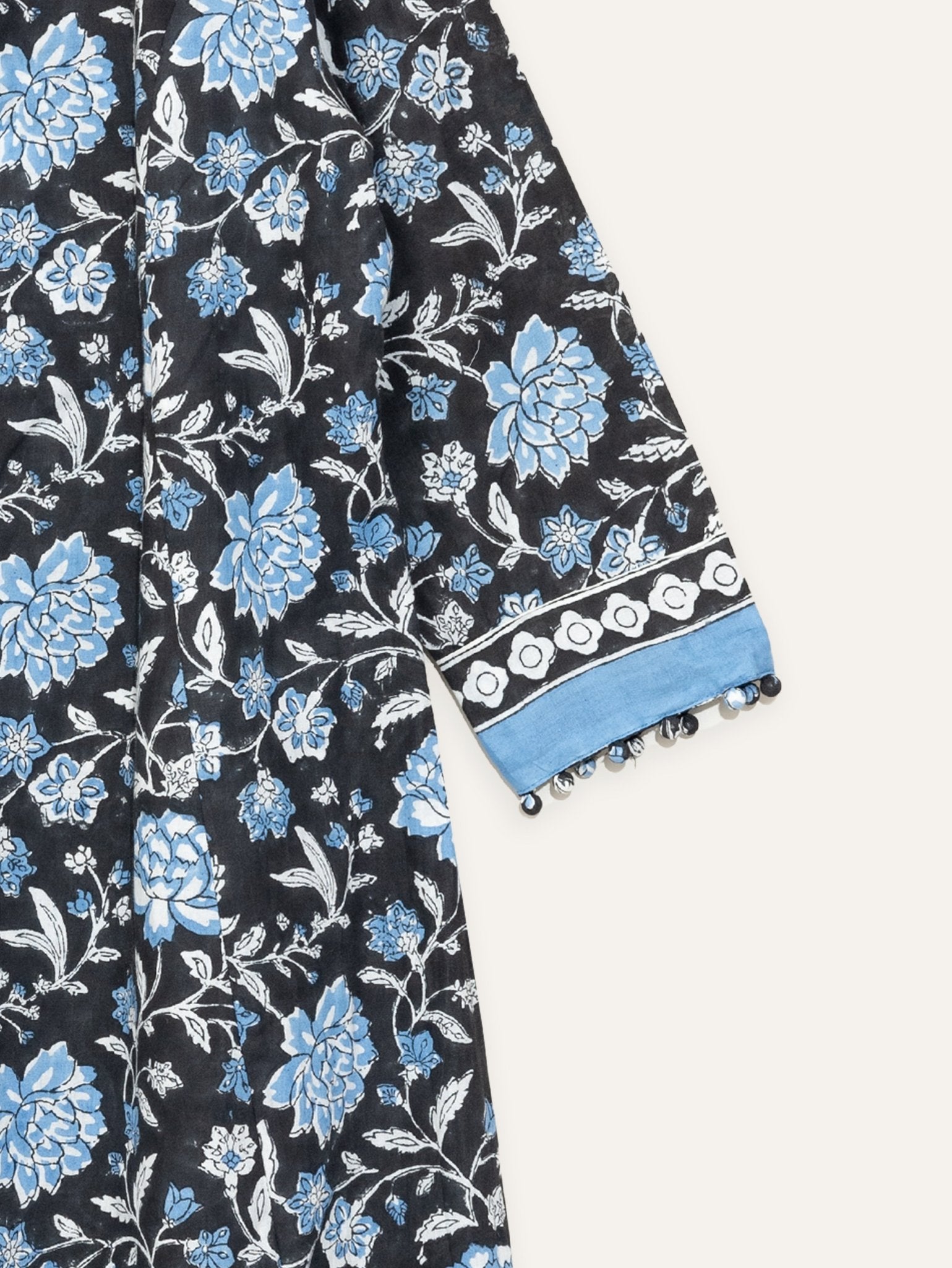 Aarabhi Cotton Block Printed A - Line Kurta - AINA