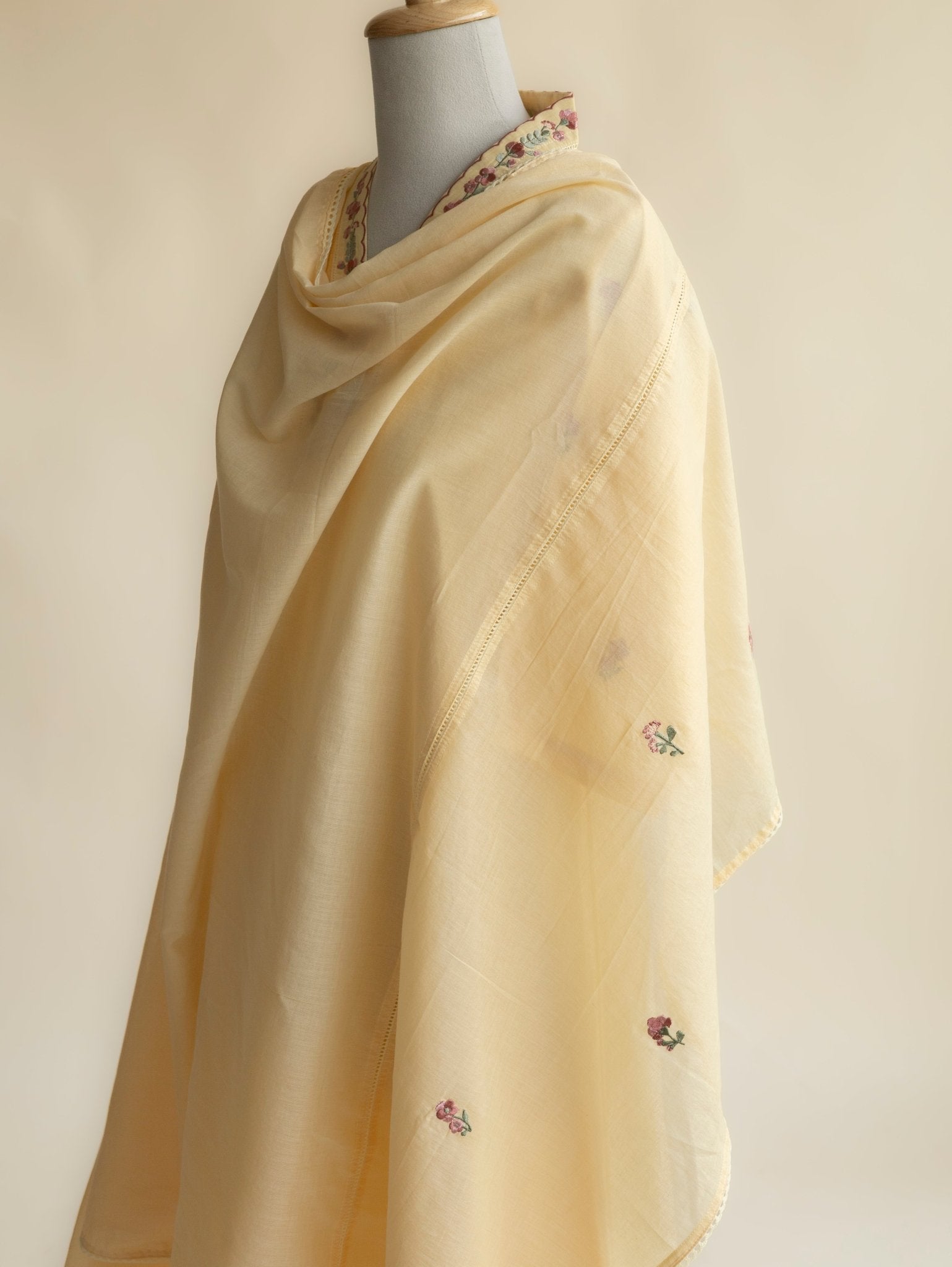 Abeer Cotton Embroidered A - Line Kurta - AINA