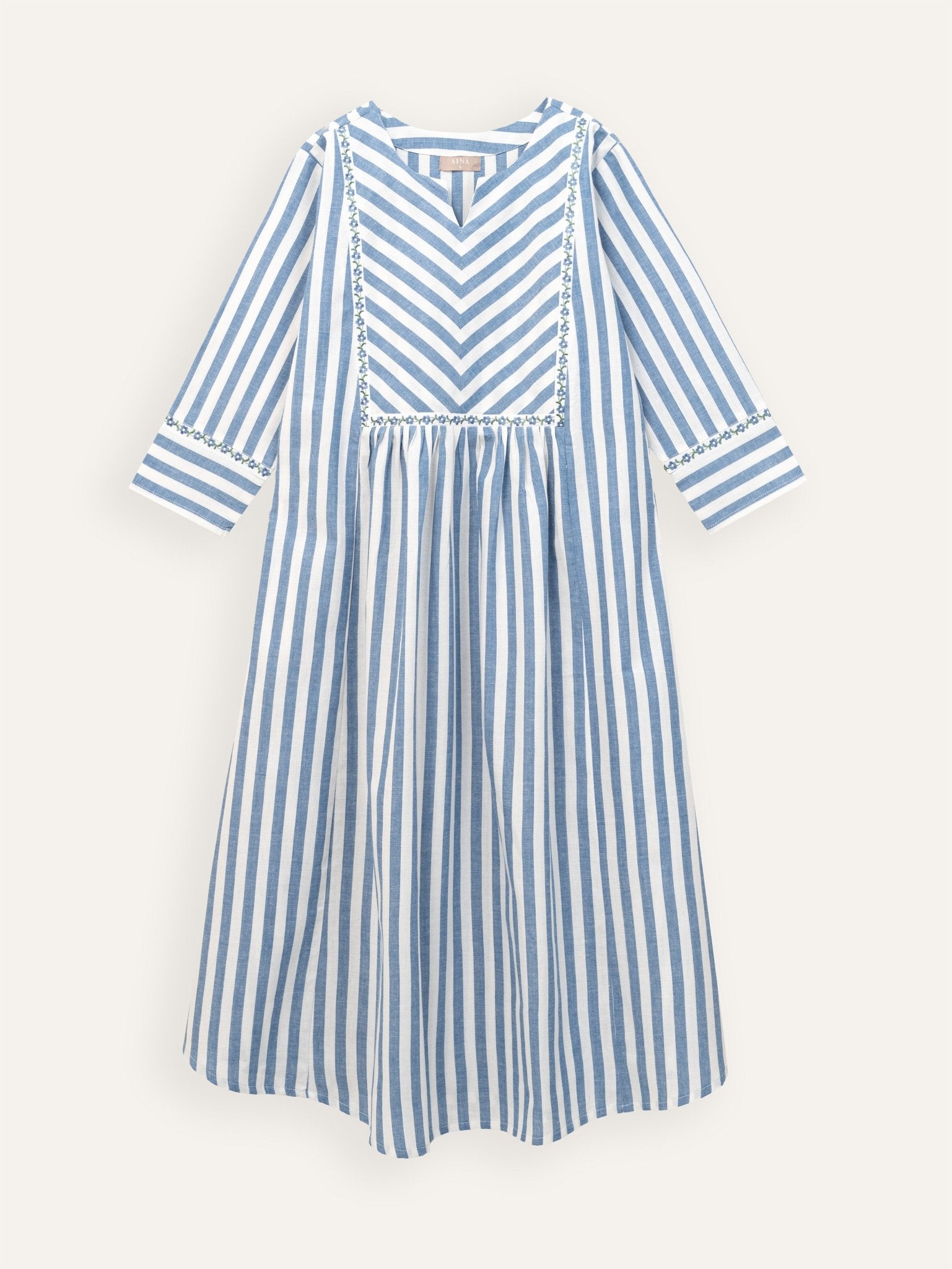 Adheena Cotton Handloom Embroidered A - Line Kurta - AINA