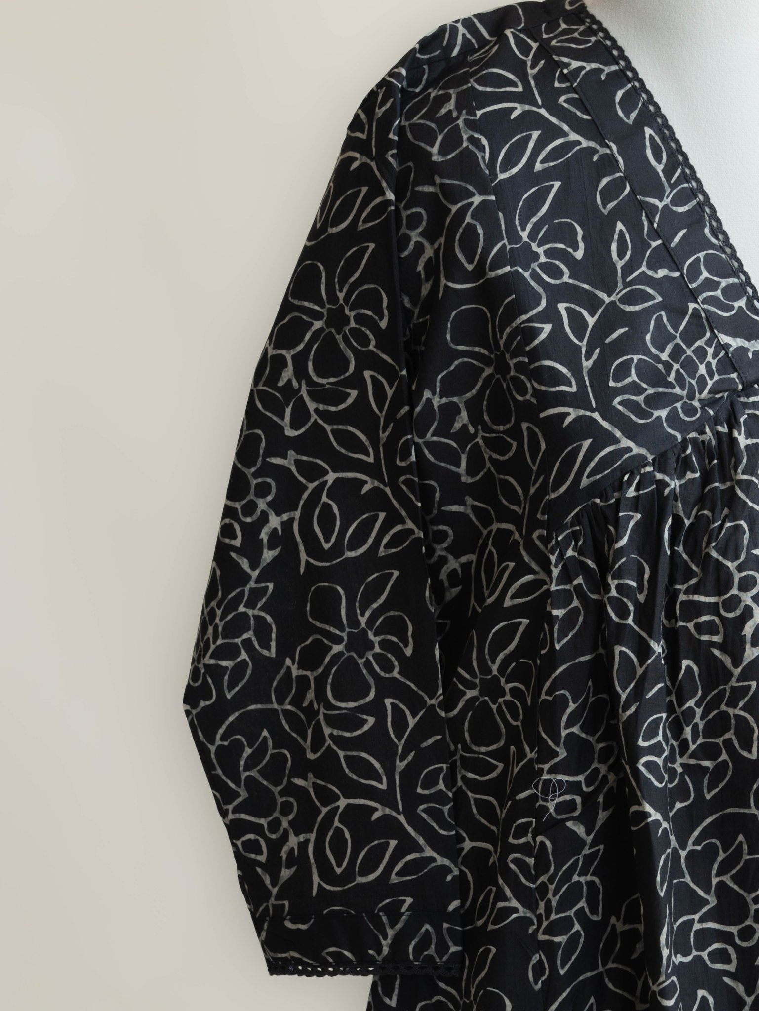 Aditi Cotton Block Printed A - Line Kurta - AINA