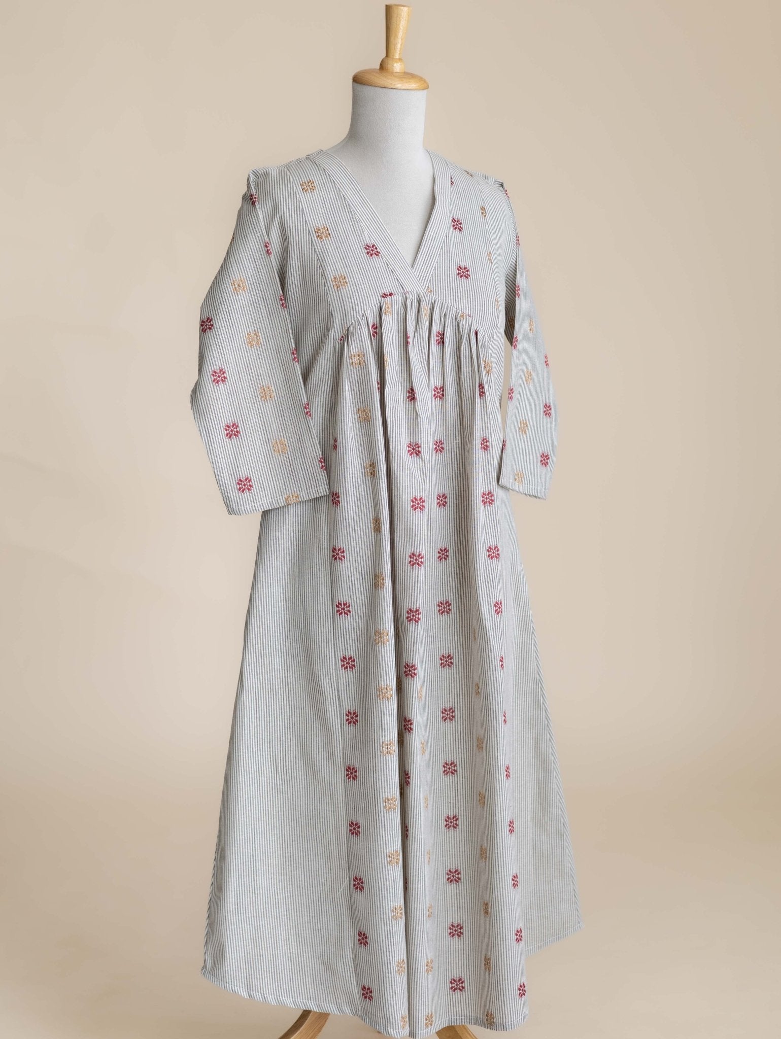 Afshira Cotton Handloom A-Line Kurta - AINA