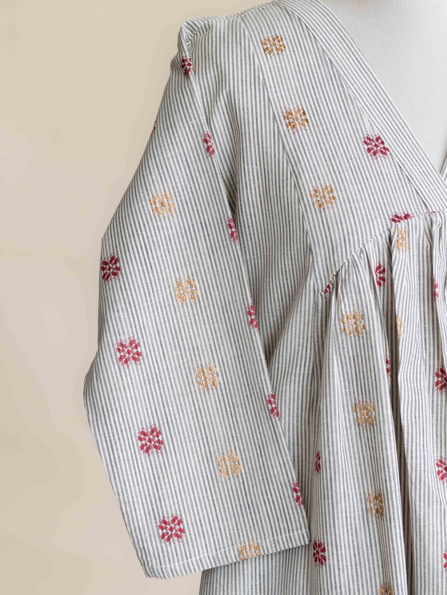 Afshira Cotton Handloom A-Line Kurta - AINA