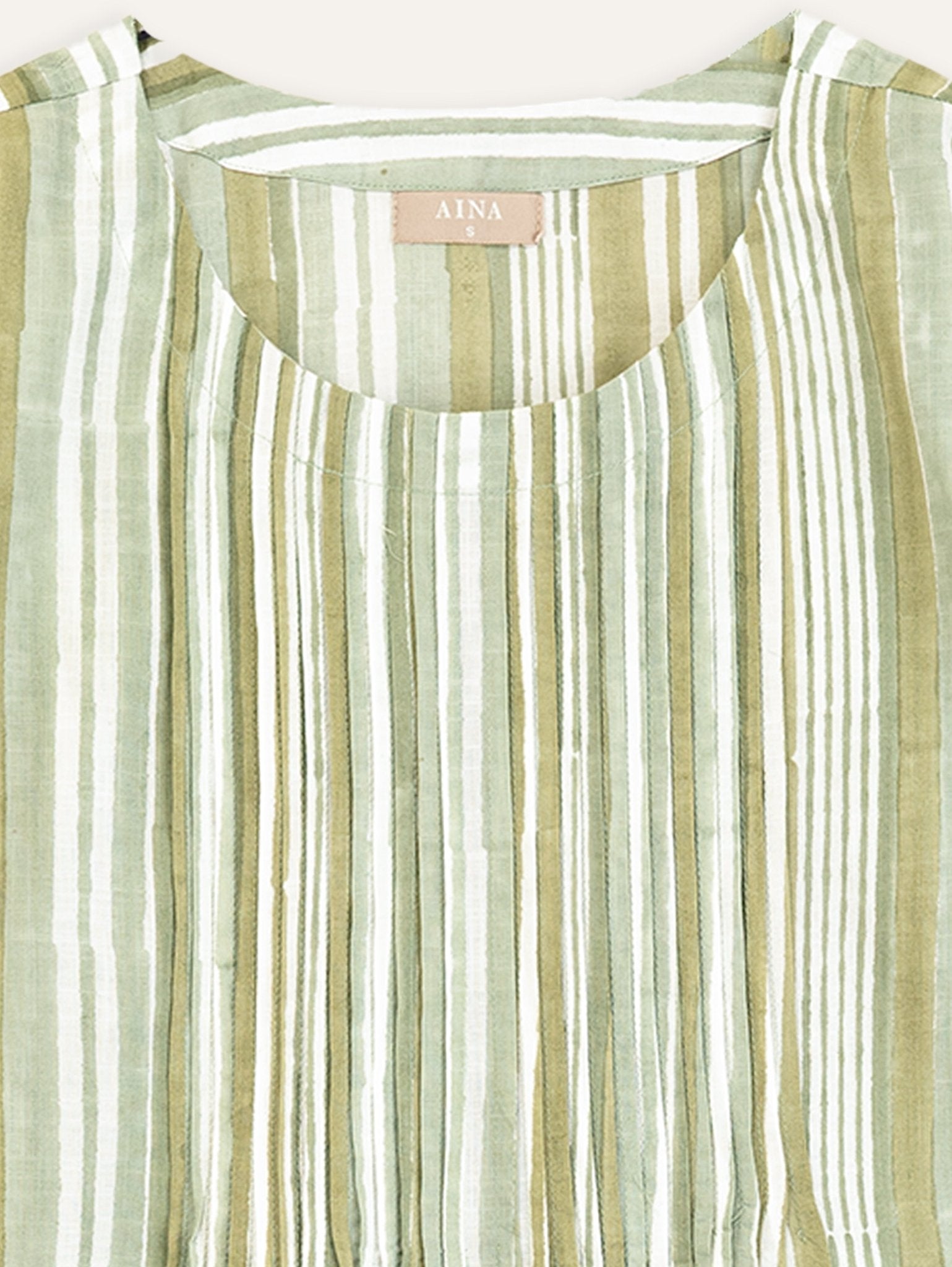 Aima Cotton Block Printed Embroidered A - Line Kurta - AINA