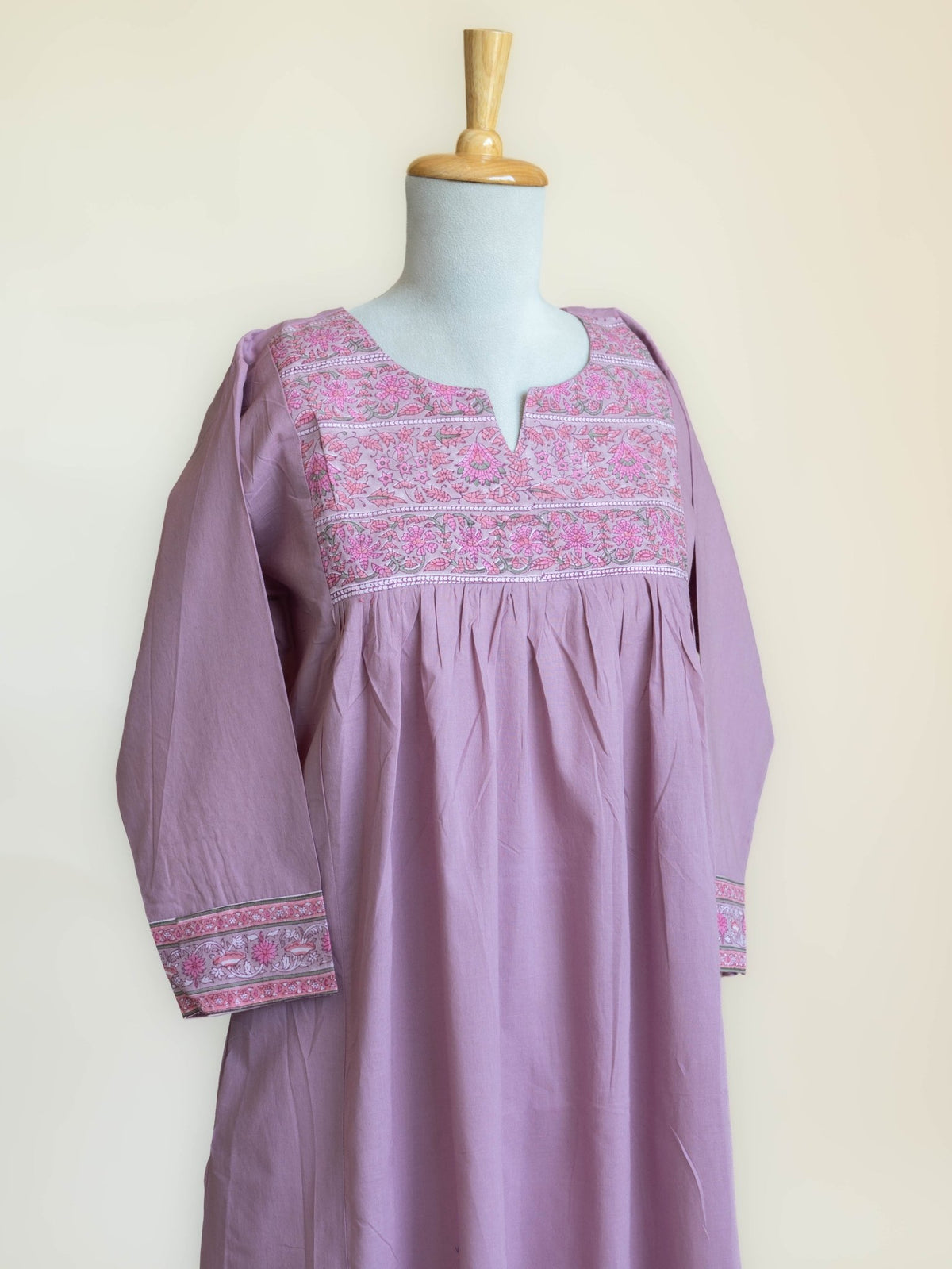 Airah Cotton Plain A-Line Kurta - AINA