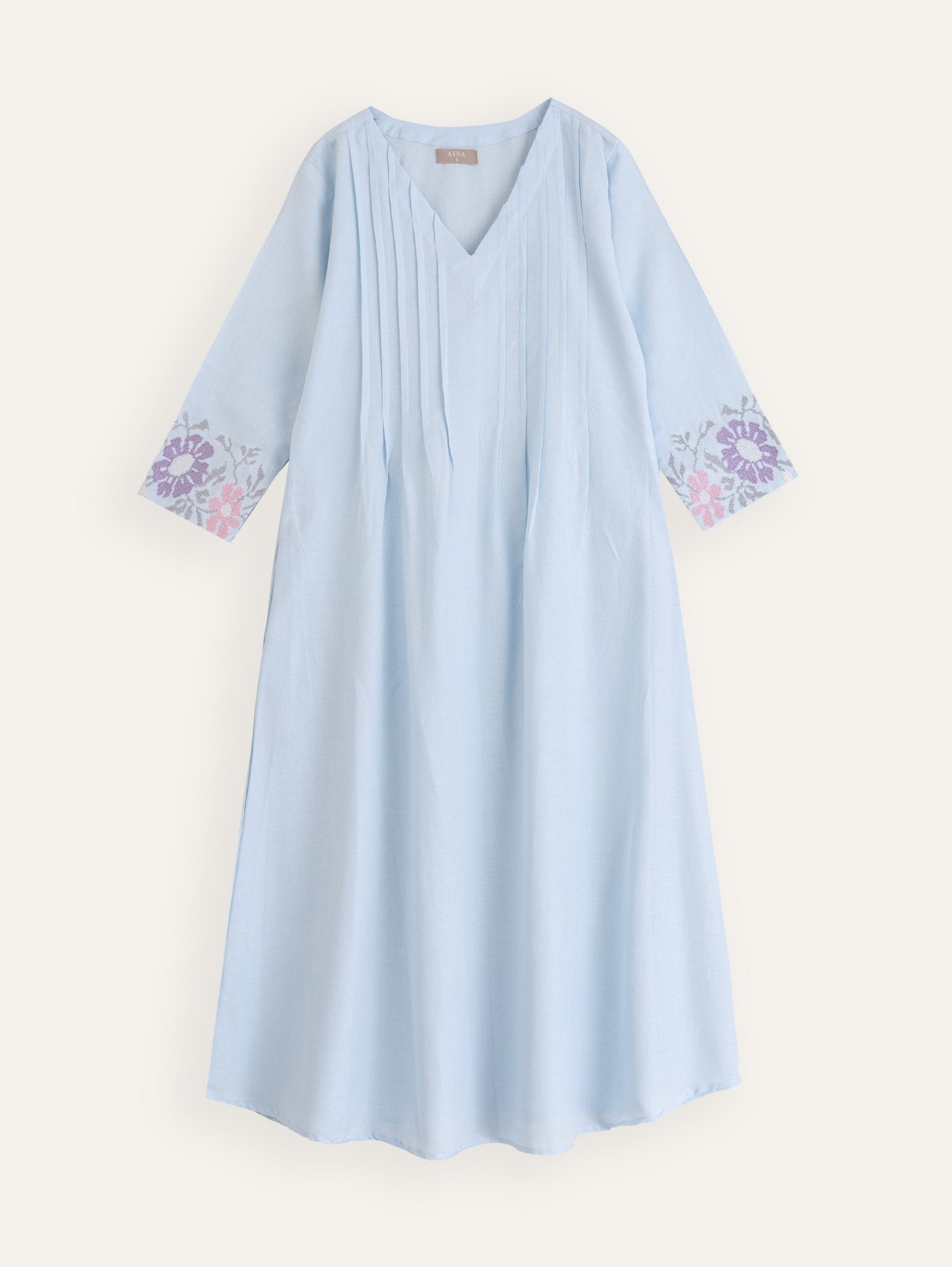 Akshithi Cotton Embroidered A - Line Kurta - AINA