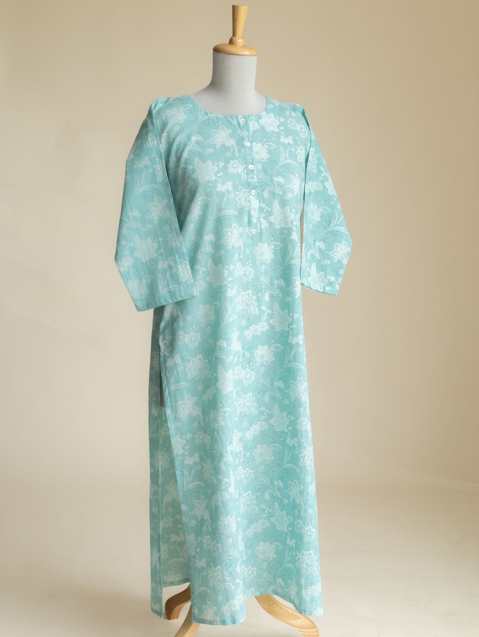 Alaka Cotton Printed Straight Kurta - AINA