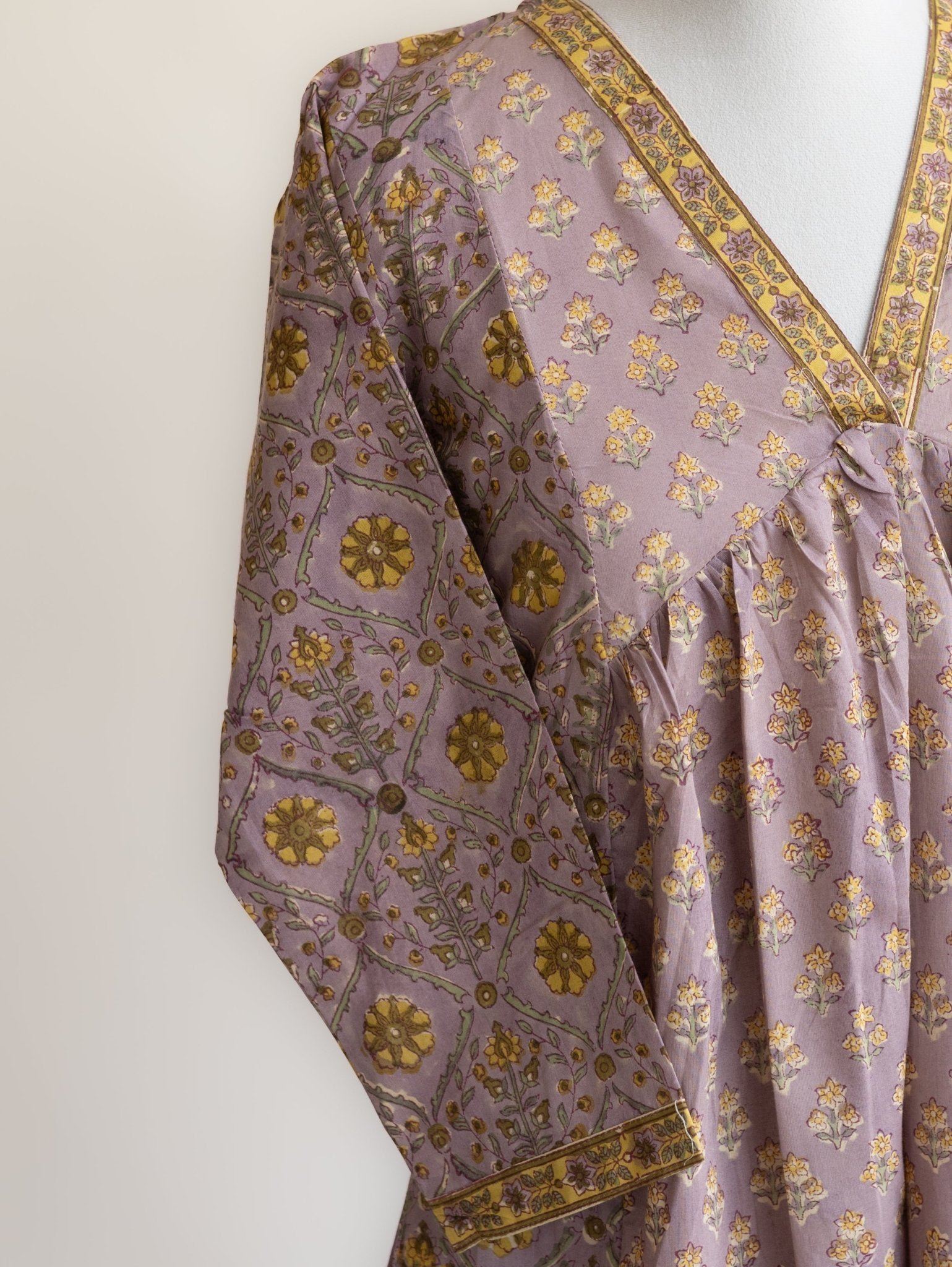 Alice Cotton Block Printed A - Line Kurta - AINA