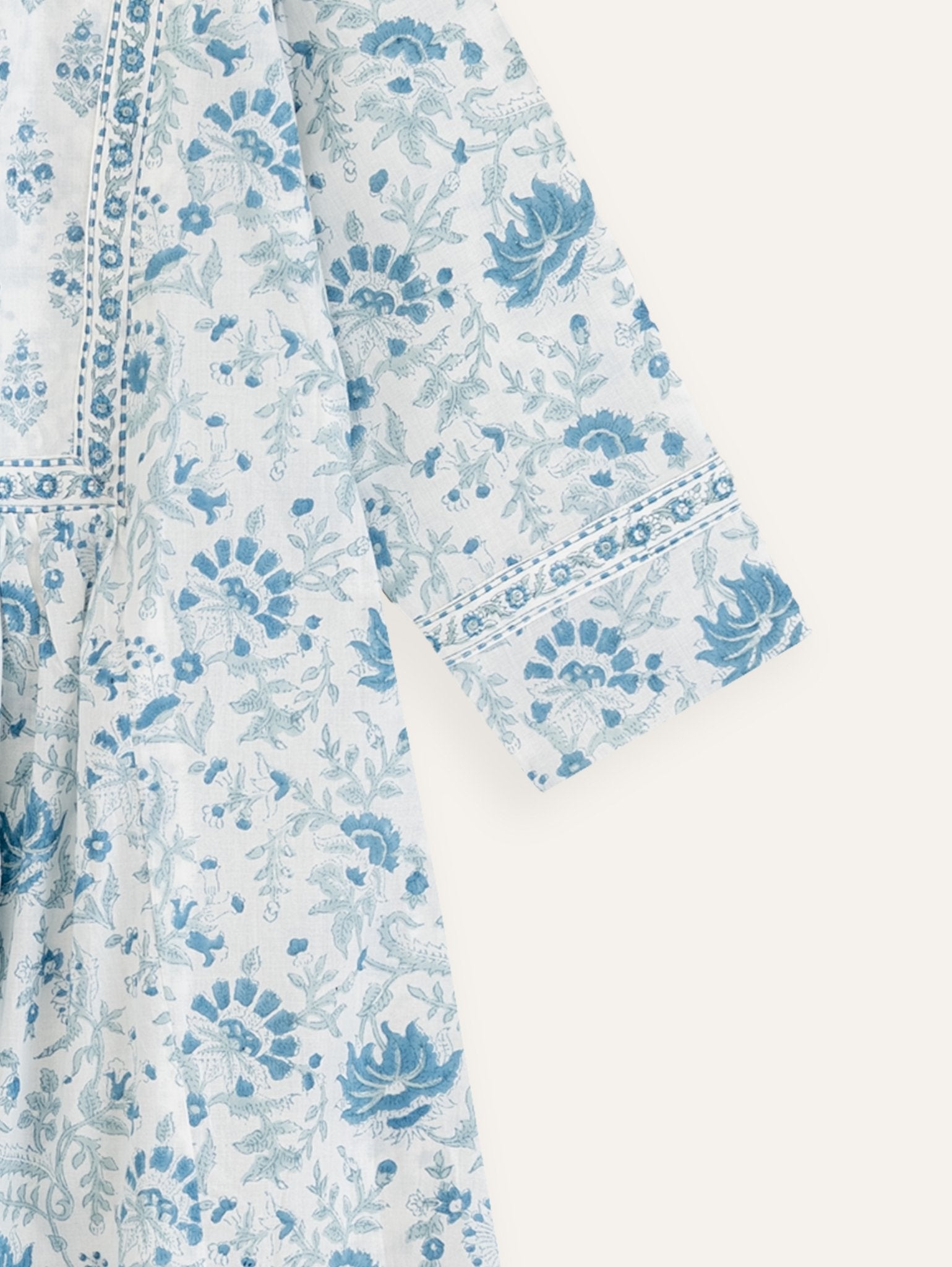 Amala Cotton Block Printed A - Line Kurta - AINA