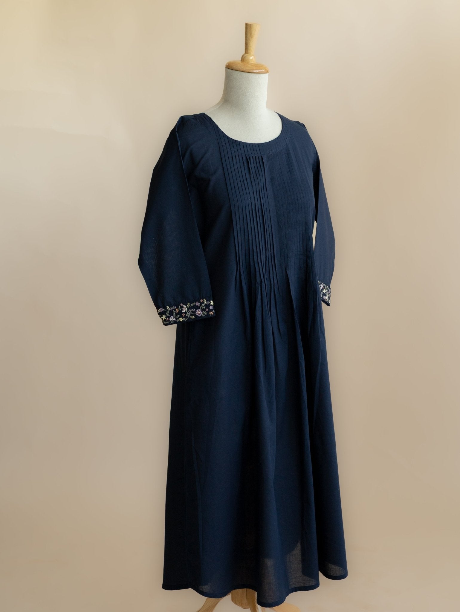 Amrina Cotton Embroidered A - Line Suit Set - AINA